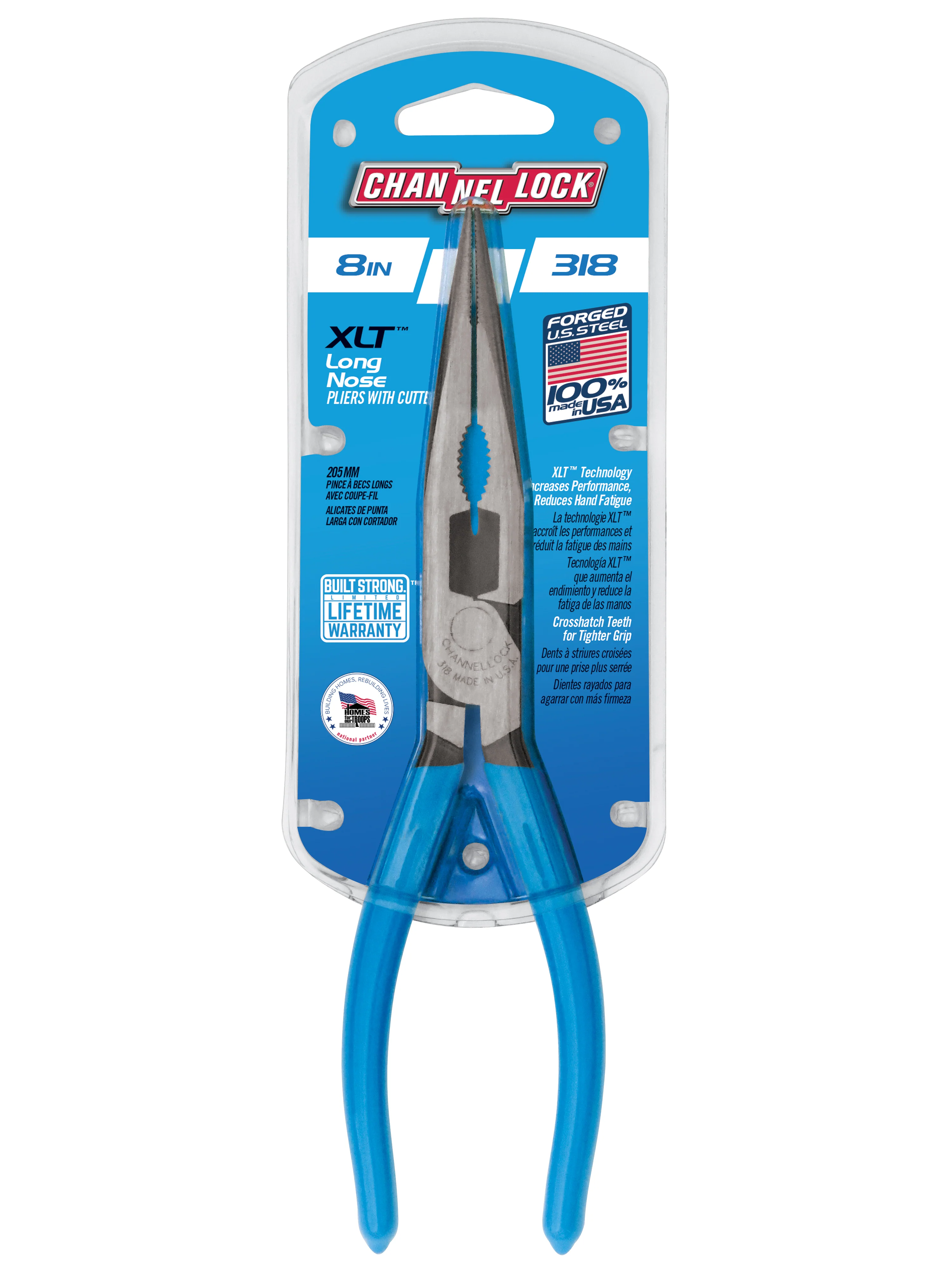 8-inch XLT™ Combination Long Nose Pliers with Cutter (318) - Image 7