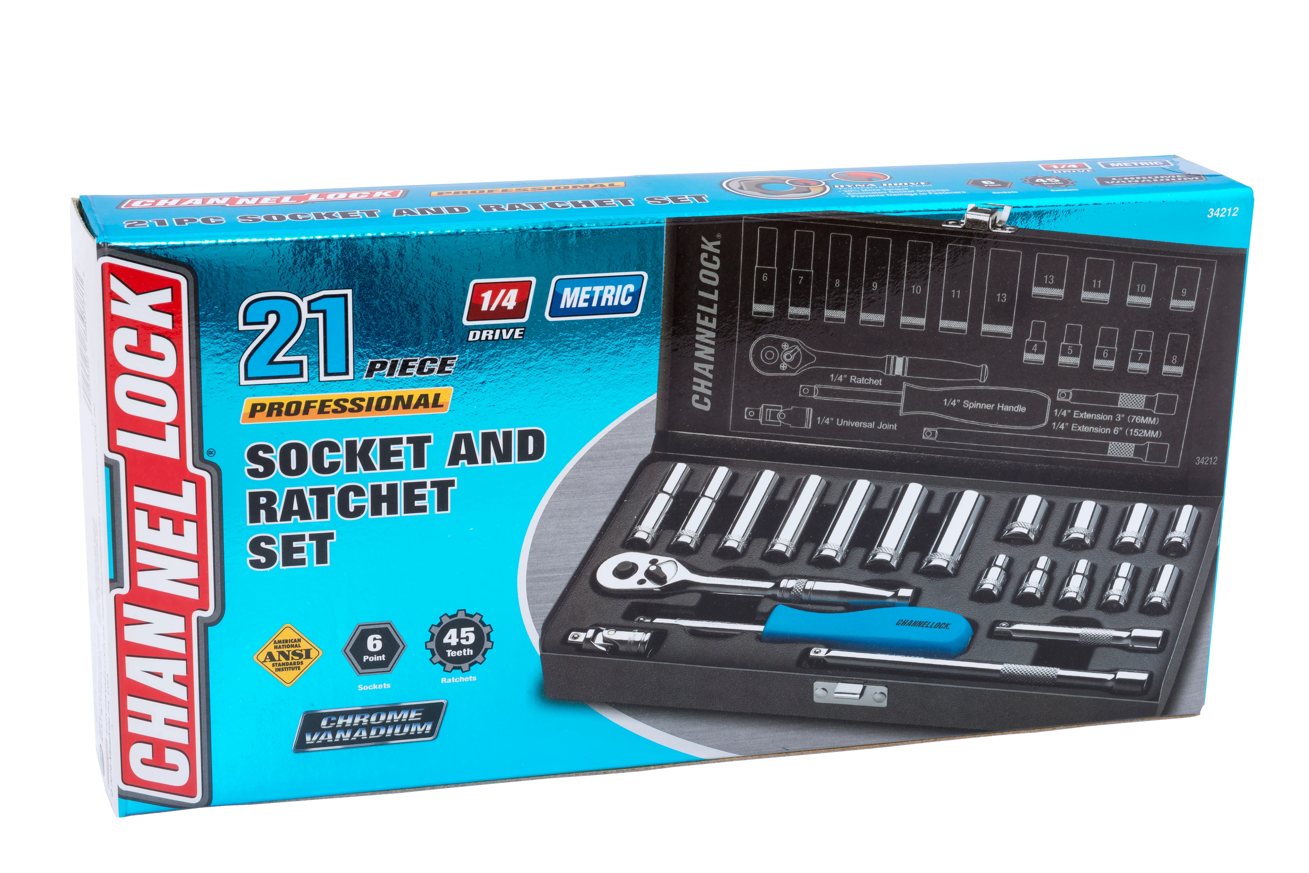 21pc 1/4" Metric Drive Socket Set (34212) - Image 5