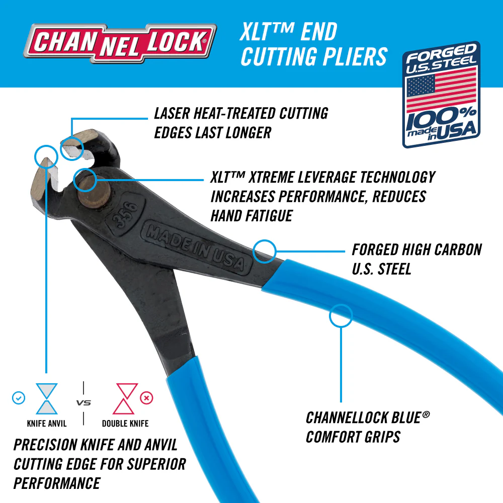 6-inch XLT™ End Cutting Pliers (356) - Image 2