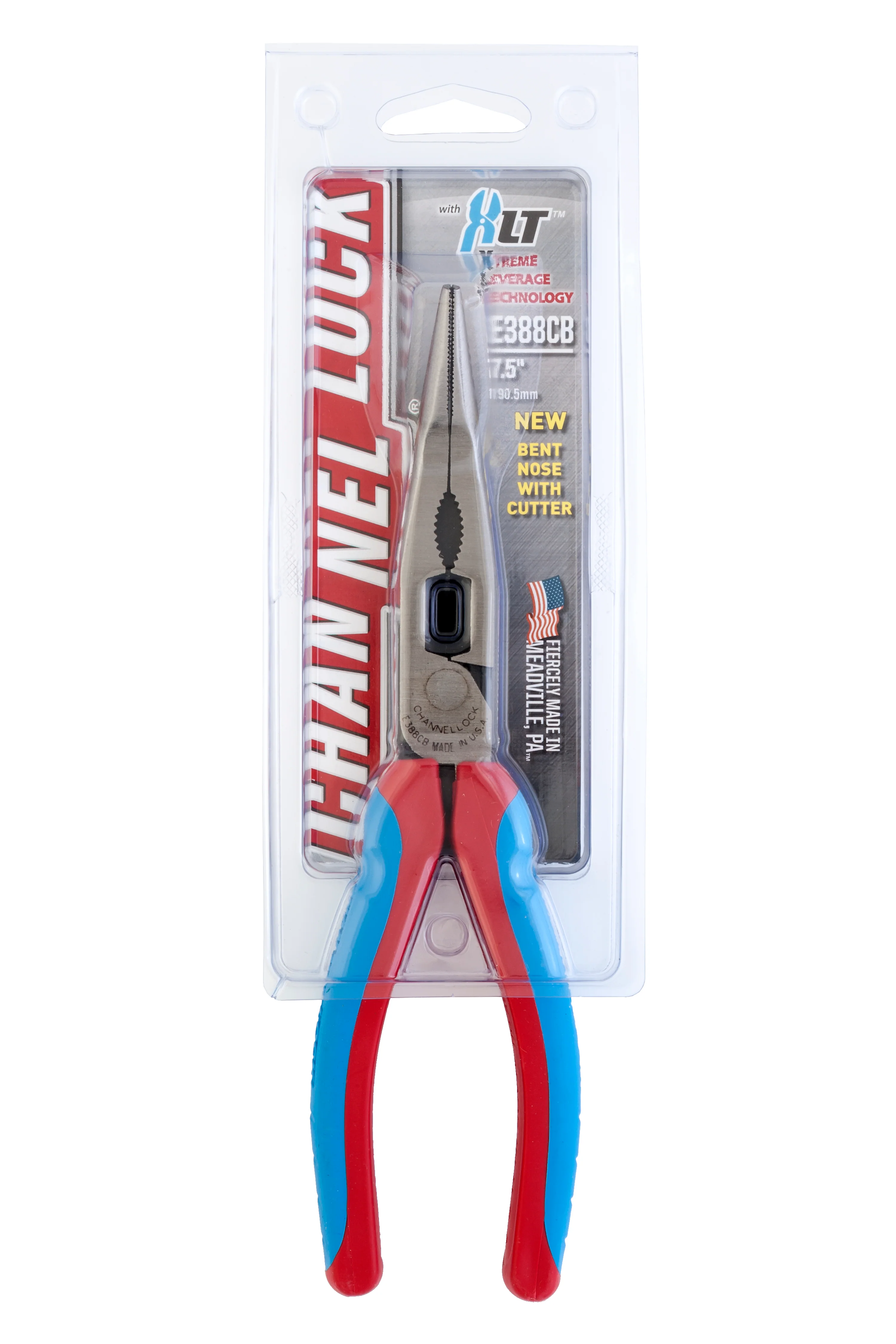 8-inch CODE BLUE® XLT™ Combination Bent Long Nose Pliers with Cutter (388CB) - Image 3