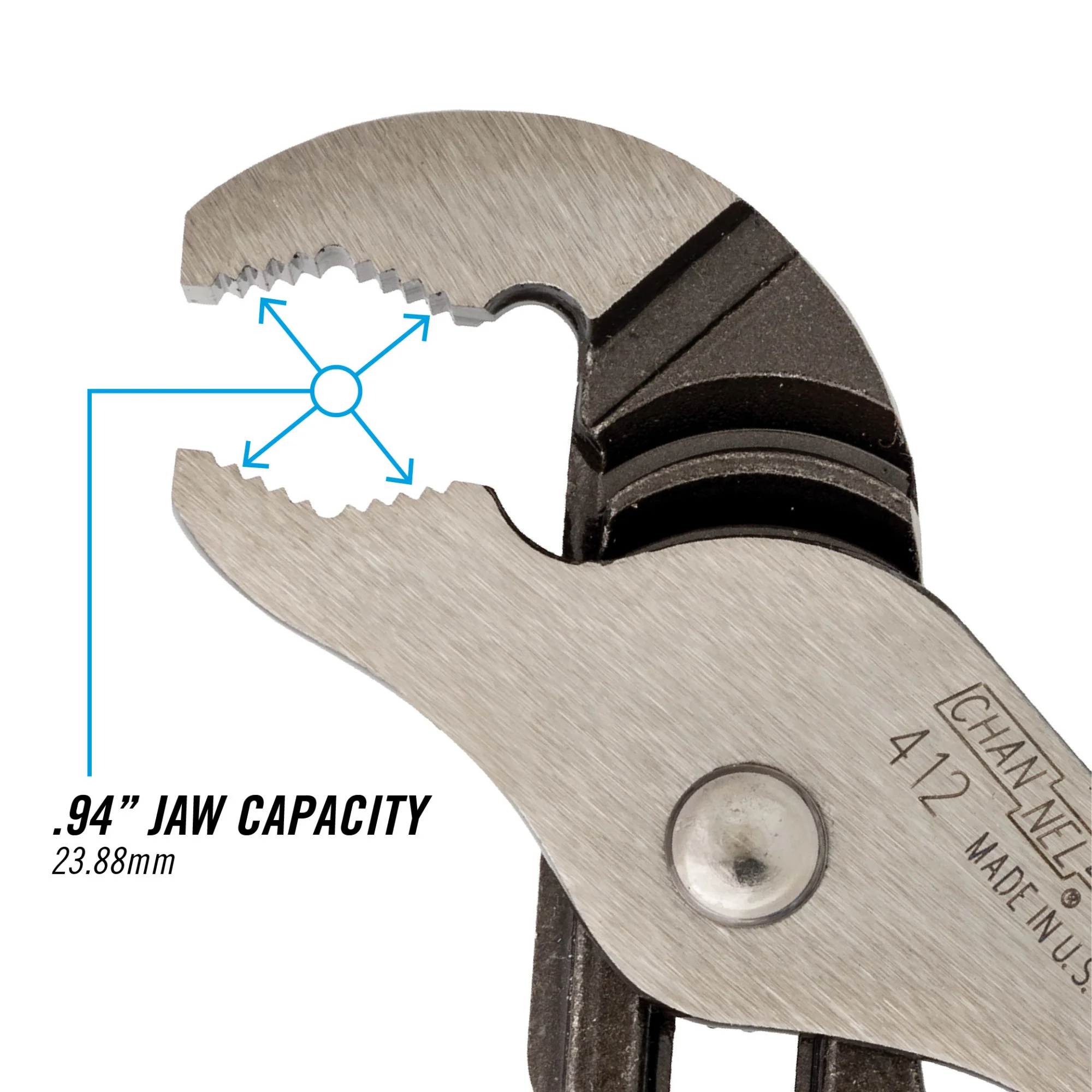 6.5-inch V-Jaw Tongue & Groove Pliers (412) - Image 3