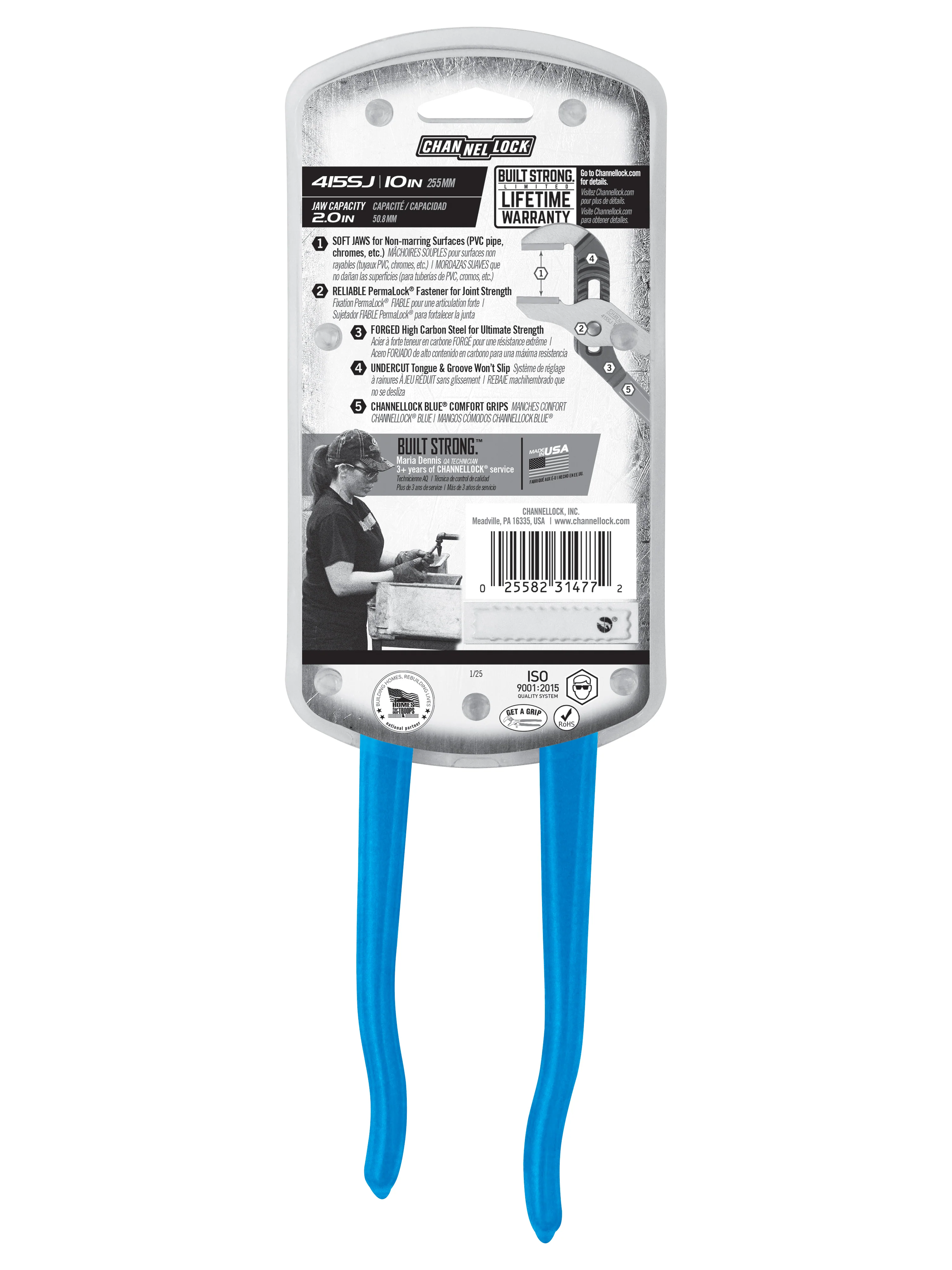 10-inch Soft Jaw Tongue & Groove Pliers (415SJ) - Image 13