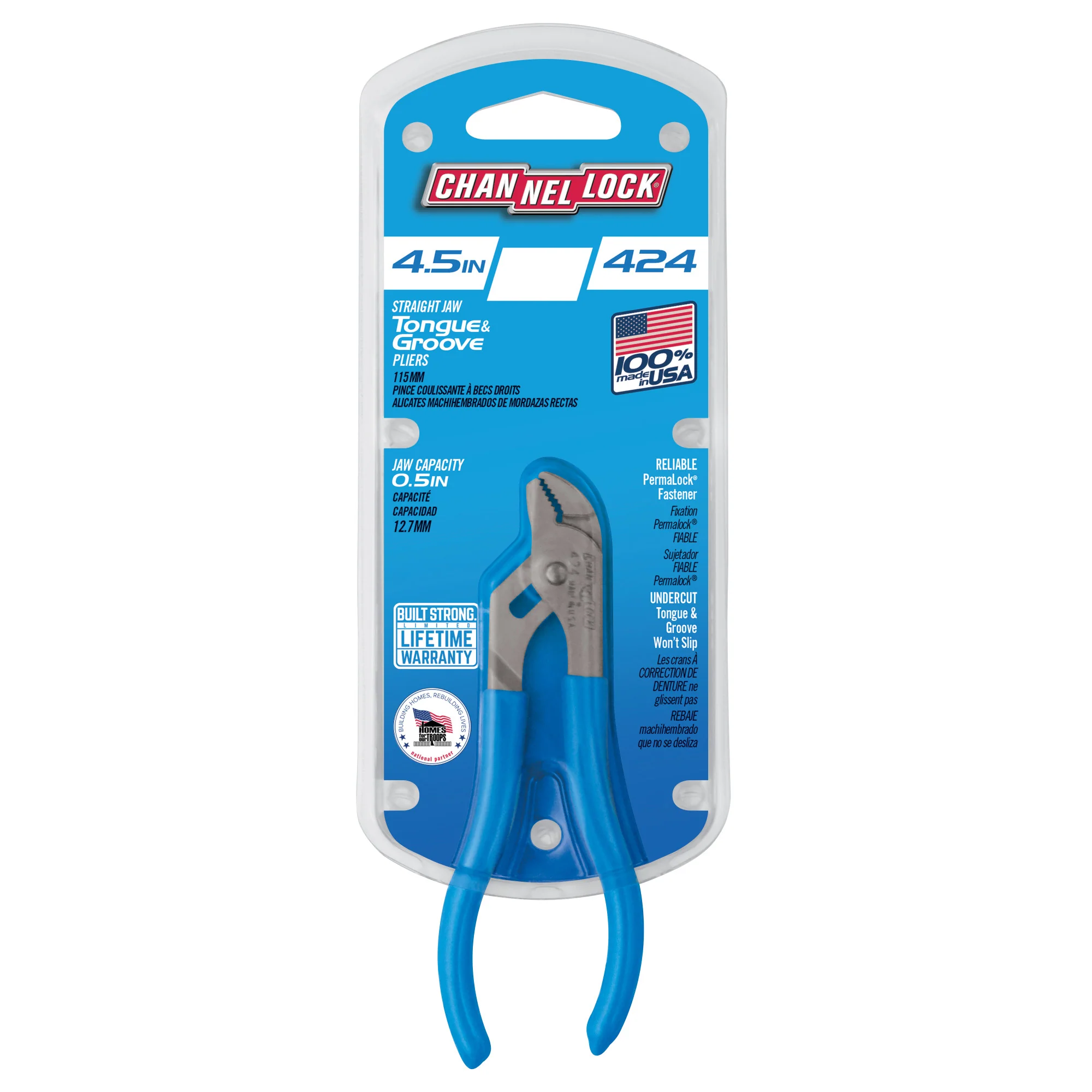 4.5-inch Straight Jaw Tongue & Groove Pliers (424) - Image 12