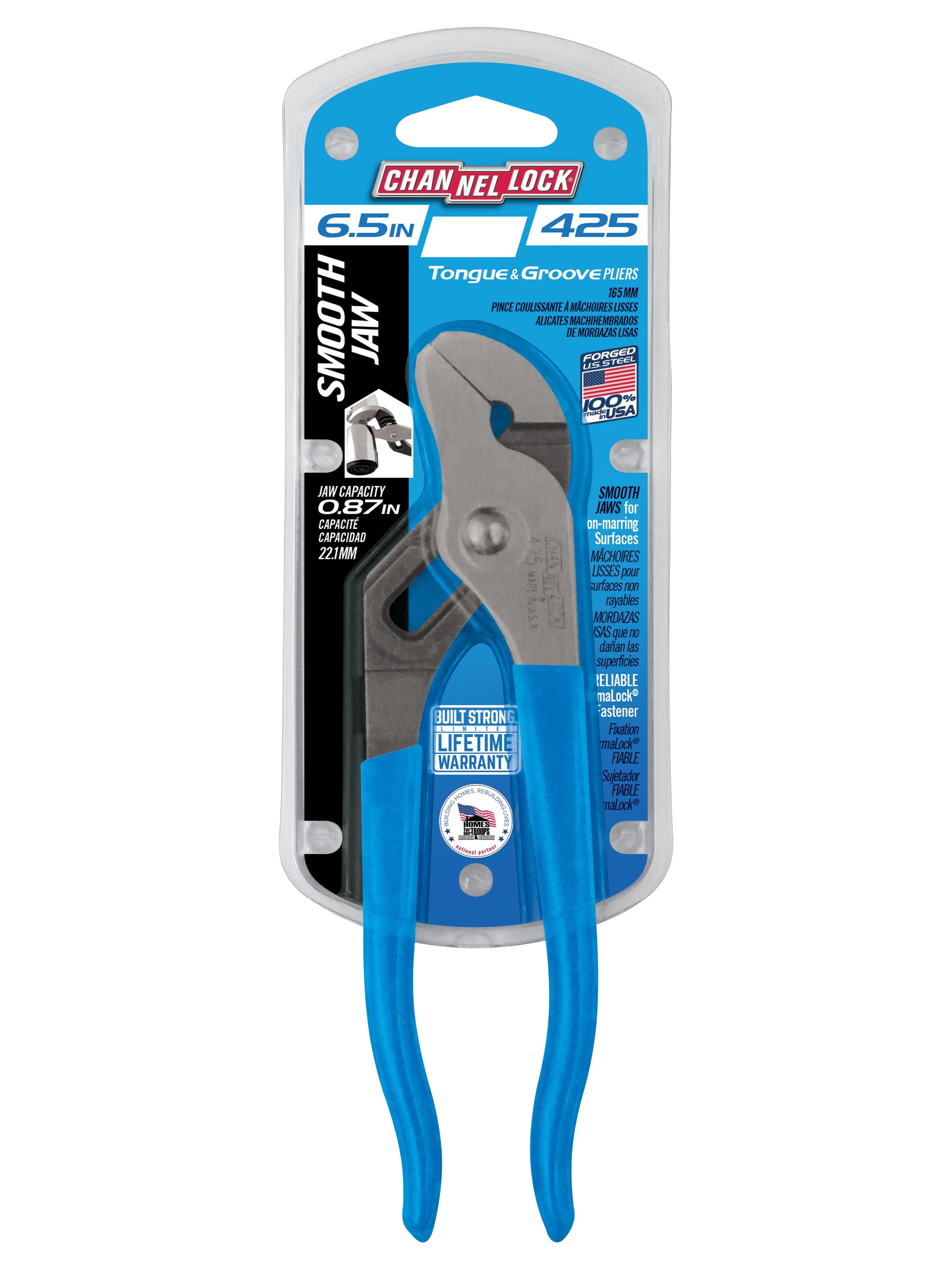 6.5-inch Smooth Jaw Tongue & Groove Pliers (425) - Image 9