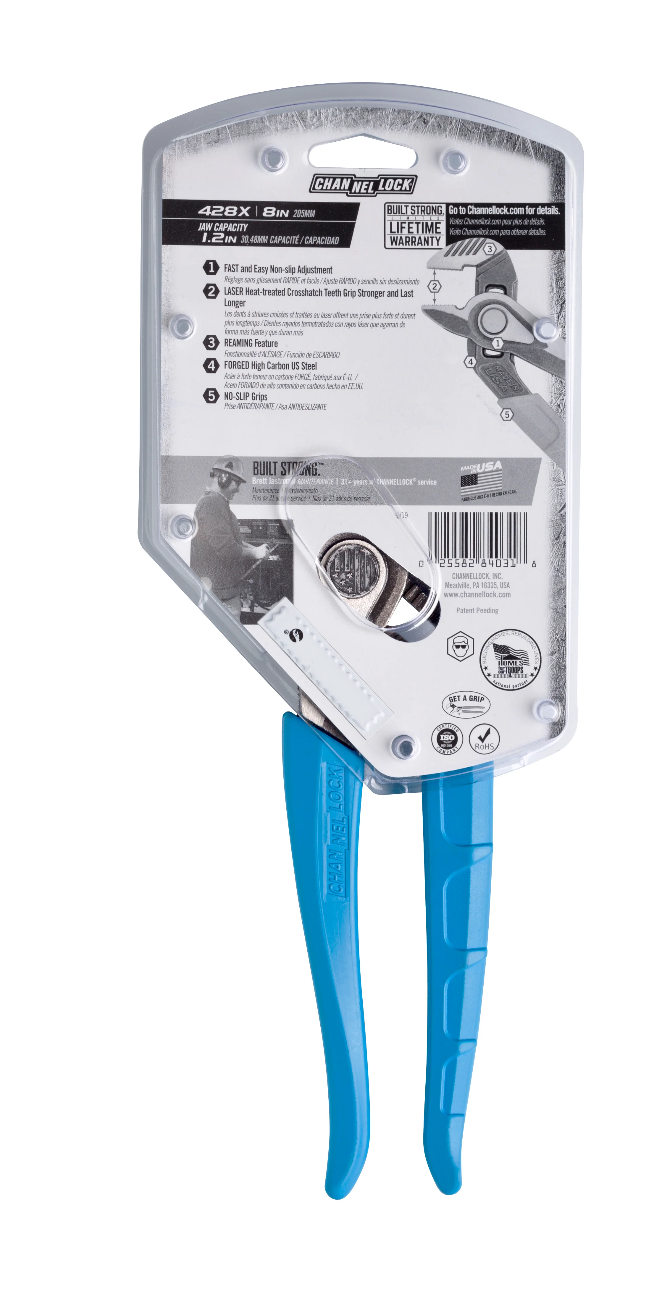 8-inch SPEEDGRIP Straight Jaw Tongue & Groove Pliers (428X) - Image 7