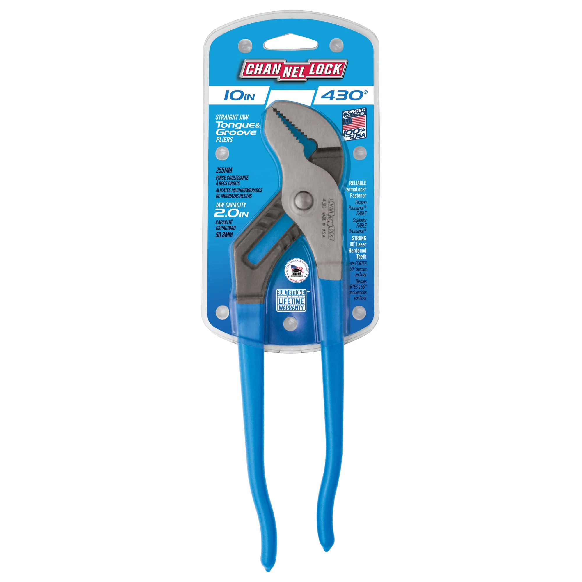 10-inch Straight Jaw Tongue & Groove Pliers (430) - Image 13