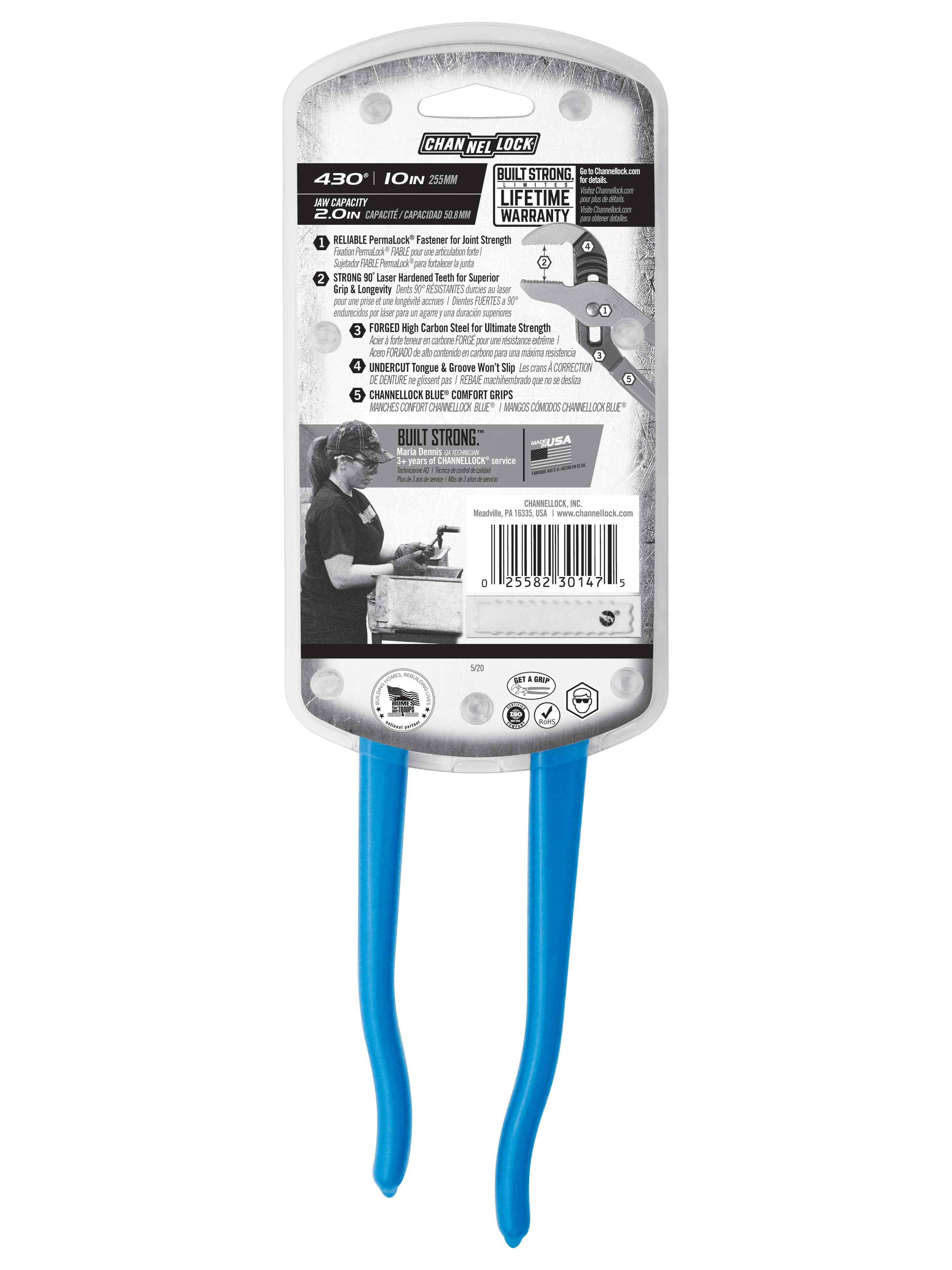 10-inch Straight Jaw Tongue & Groove Pliers (430) - Image 14
