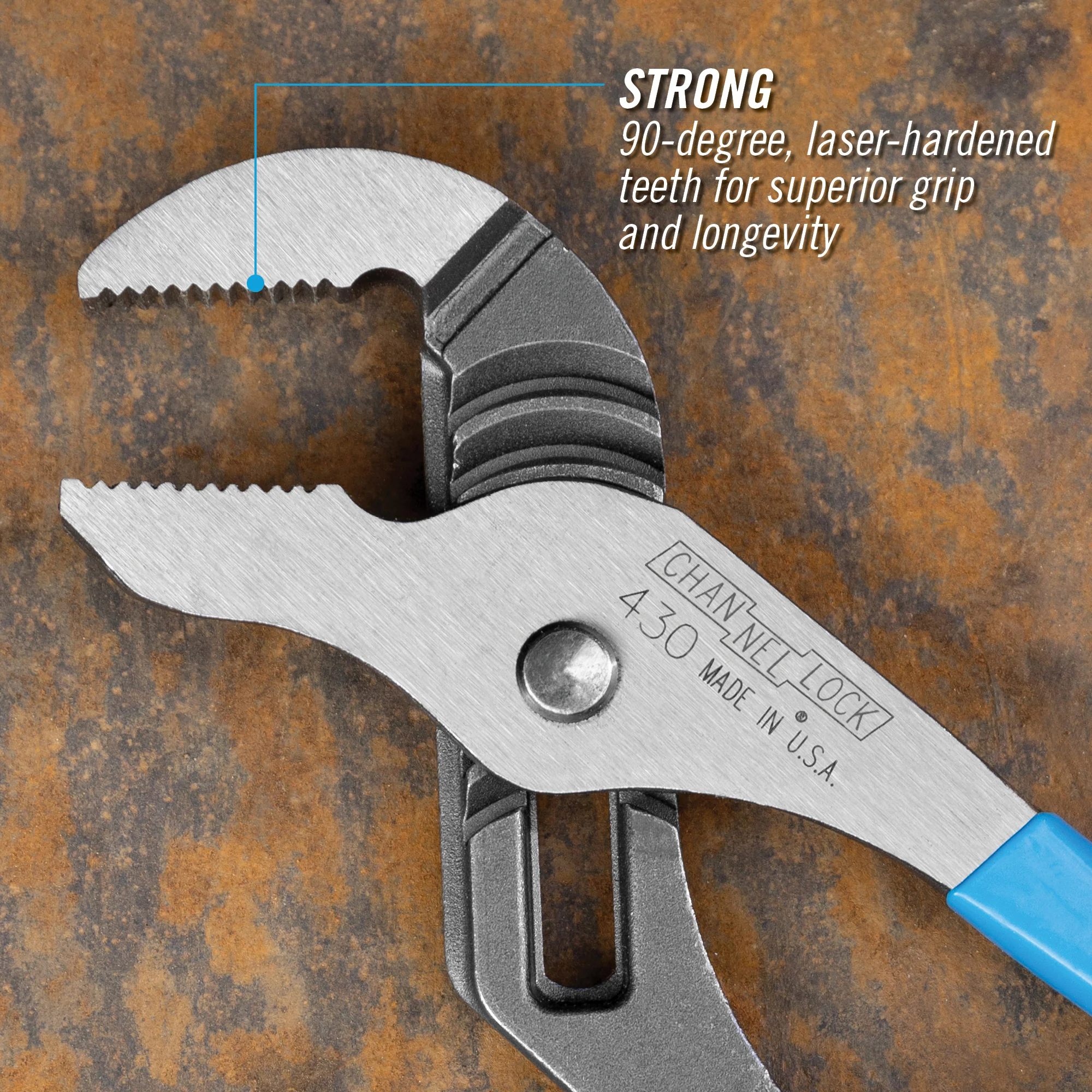 10-inch Straight Jaw Tongue & Groove Pliers (430) - Image 3