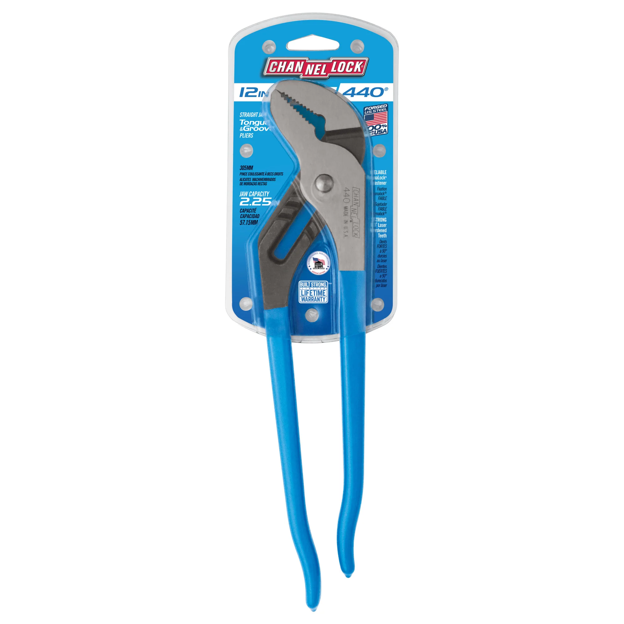 12-inch Straight Jaw Tongue & Groove Pliers (440) - Image 12