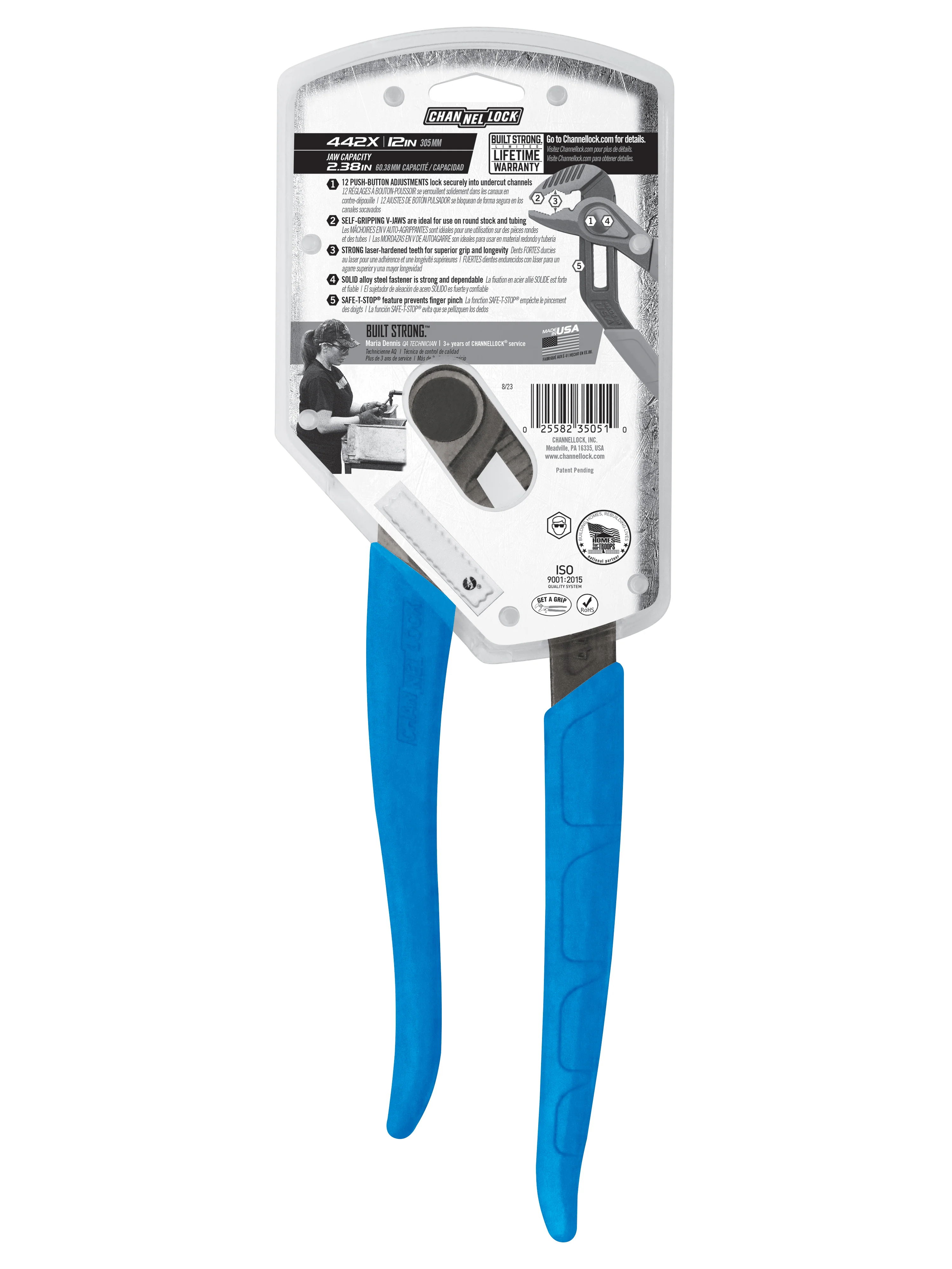 12-inch SPEEDGRIP V-Jaw Tongue & Groove Pliers (442X) - Image 10