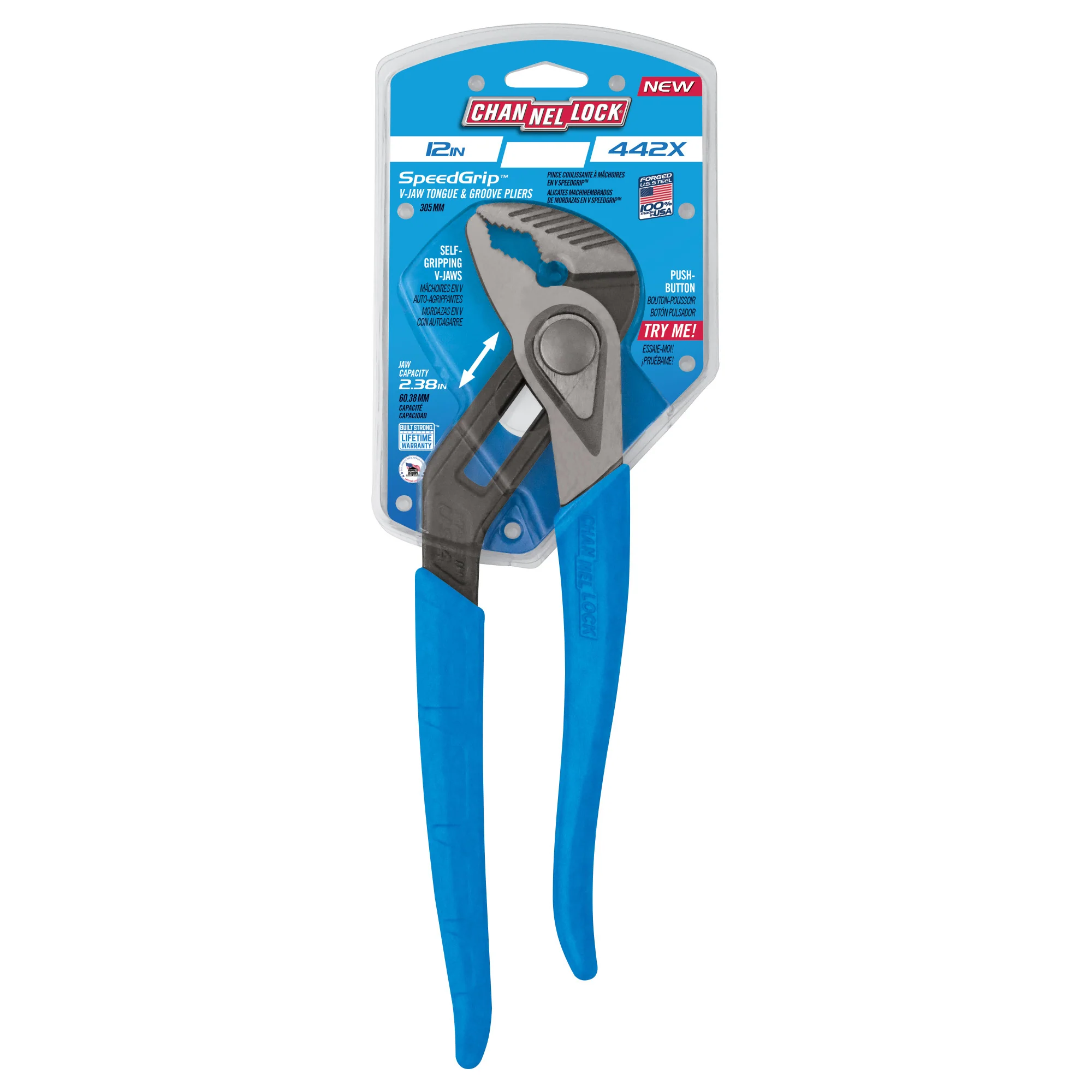 12-inch SPEEDGRIP V-Jaw Tongue & Groove Pliers (442X) - Image 9