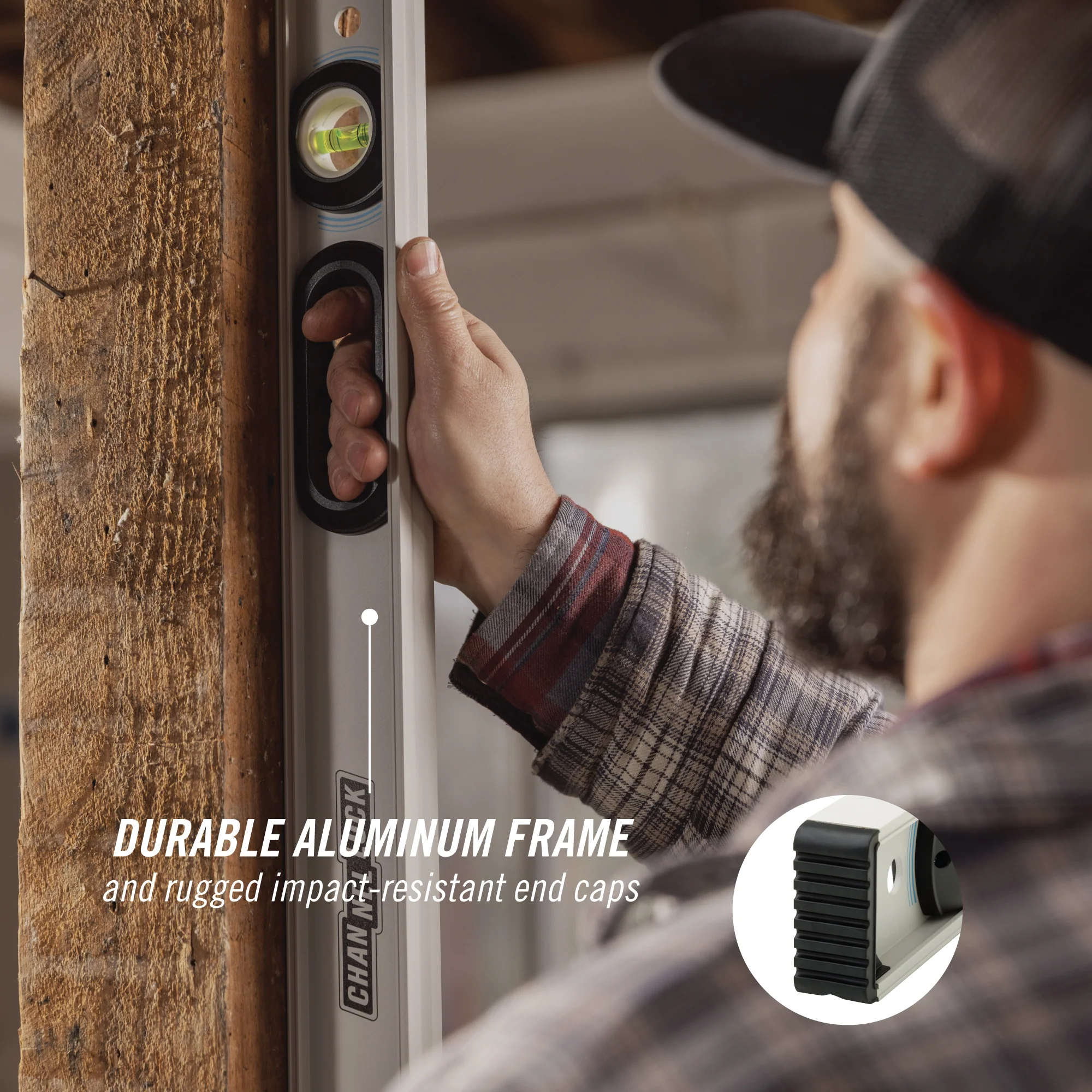72-inch Professional-Grade Aluminum I-Beam Level (5100-0072) - Image 3
