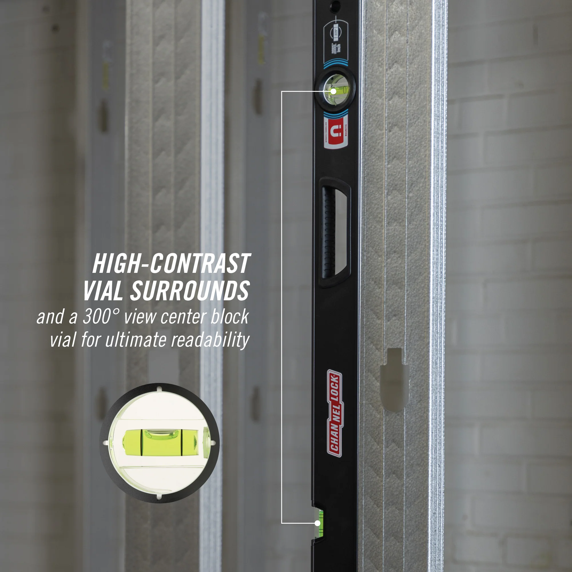 78-inch Professional-Grade Magnetic Aluminum Box Level (5200-0078M) - Image 4