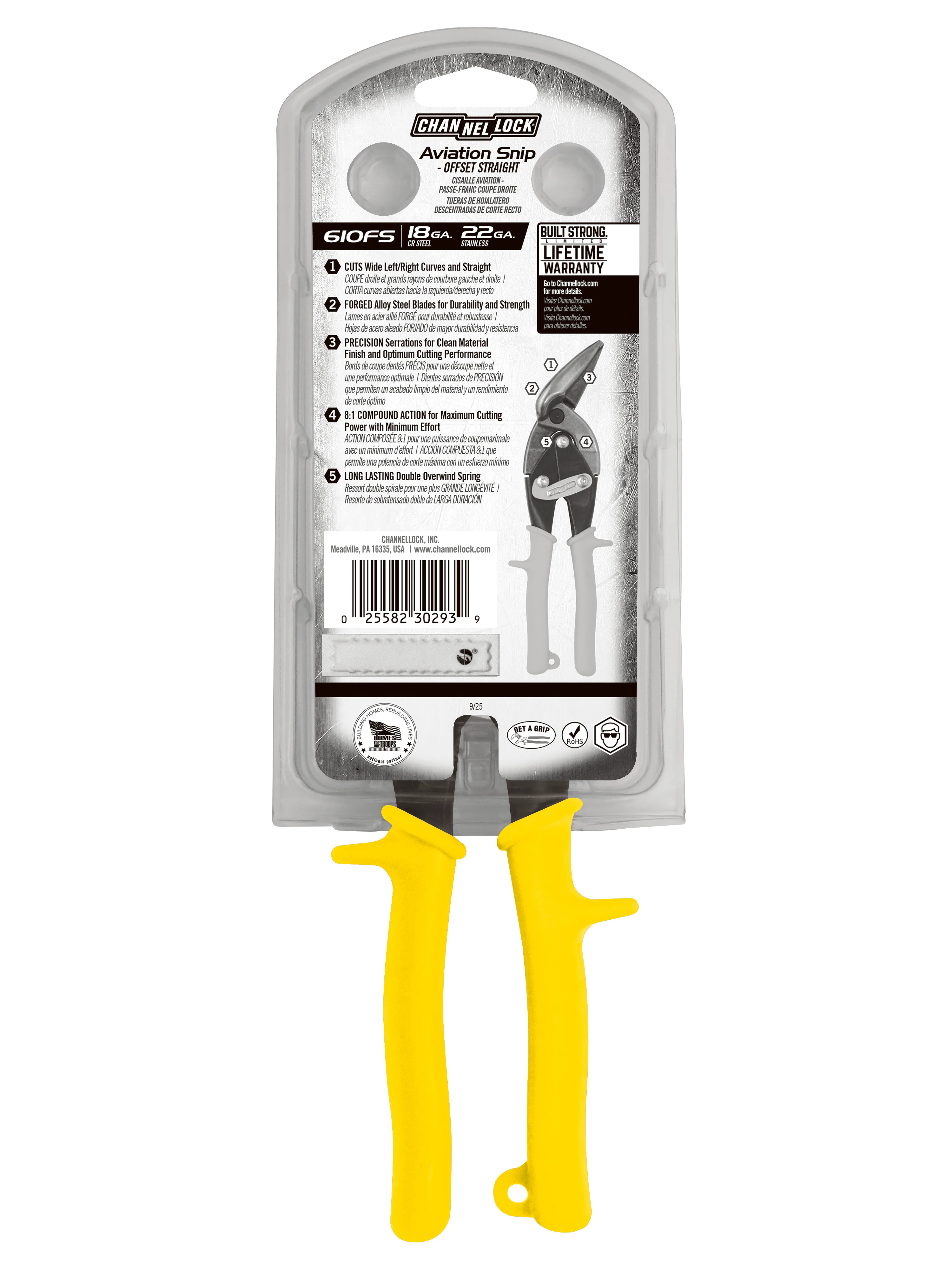10-inch Offset Straight Aviation Snip (610FS) - Image 3