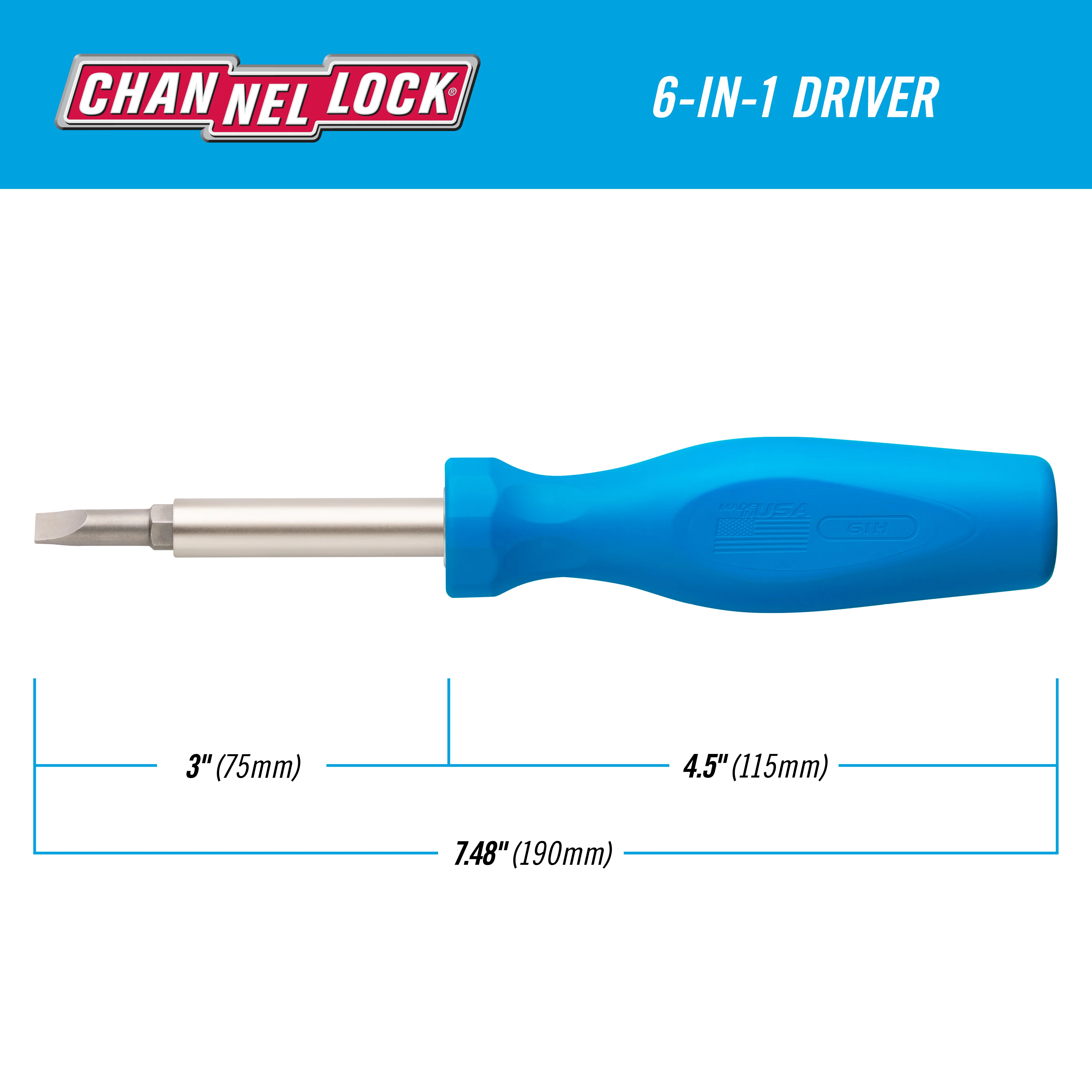 6-in-1 Professional Multi-Bit Screwdriver (61H) - Image 3