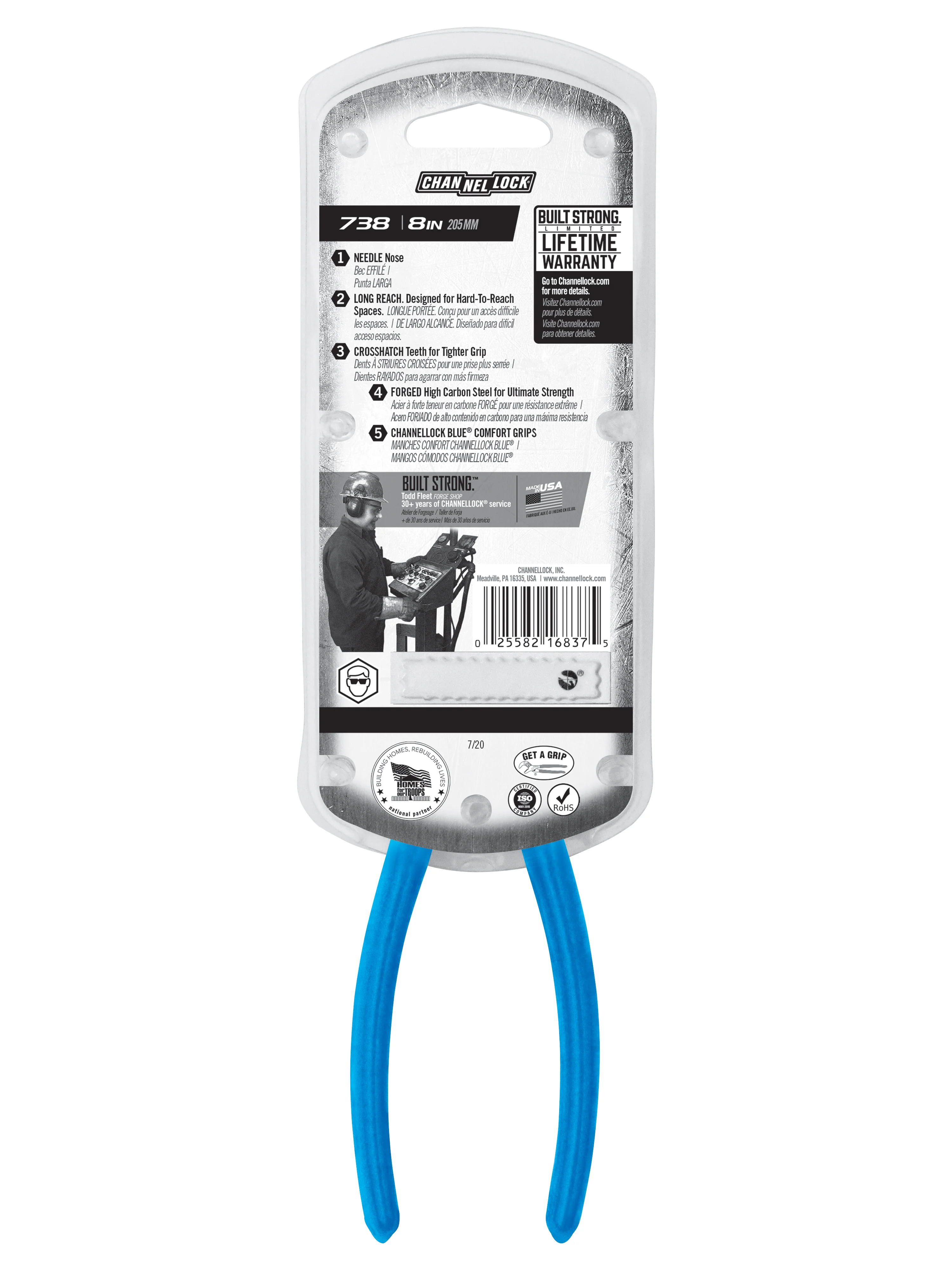8-inch Needle Nose Long Reach Pliers (738) - Image 4