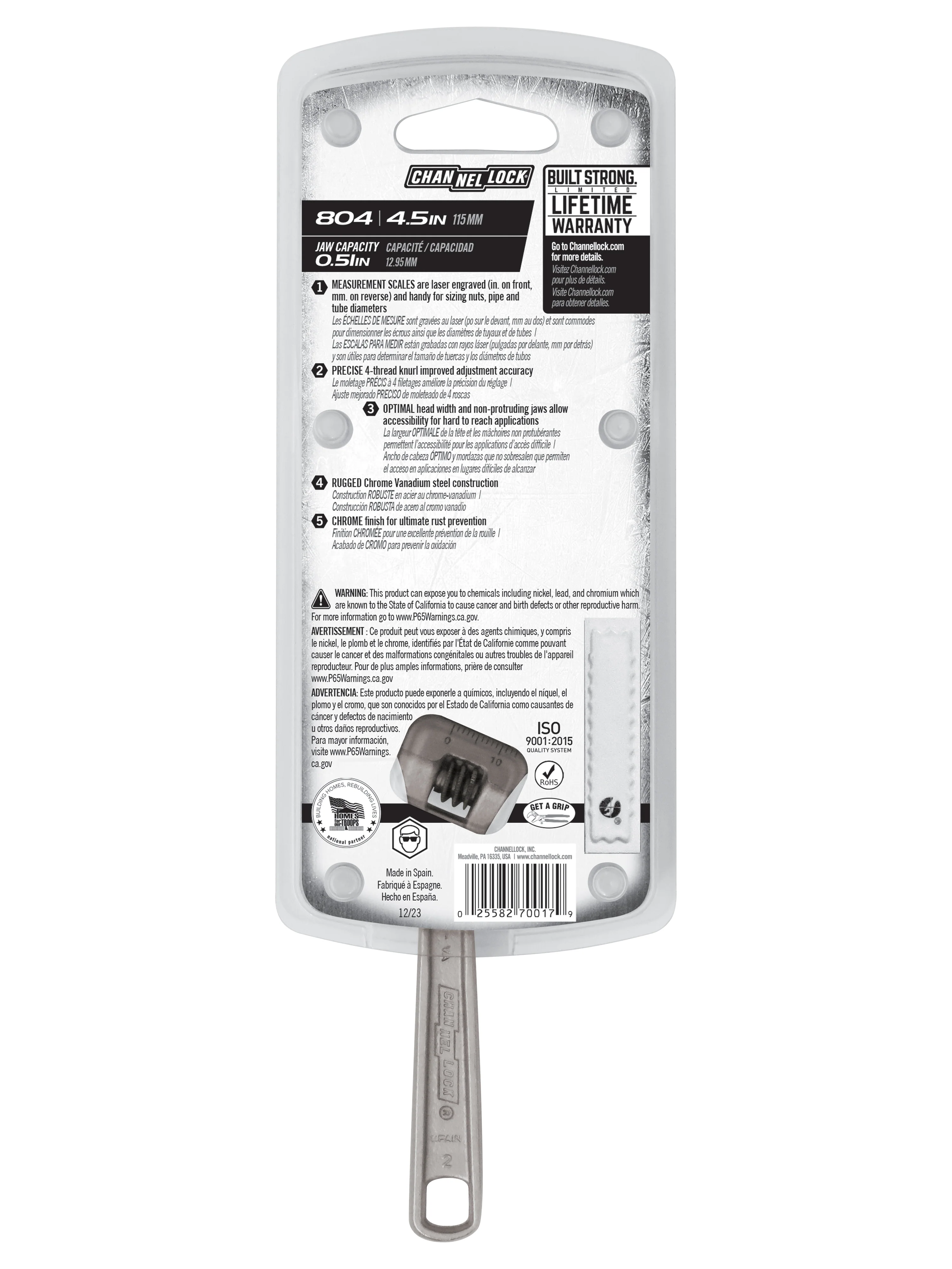 4-inch Adjustable Wrench (804) - Image 7