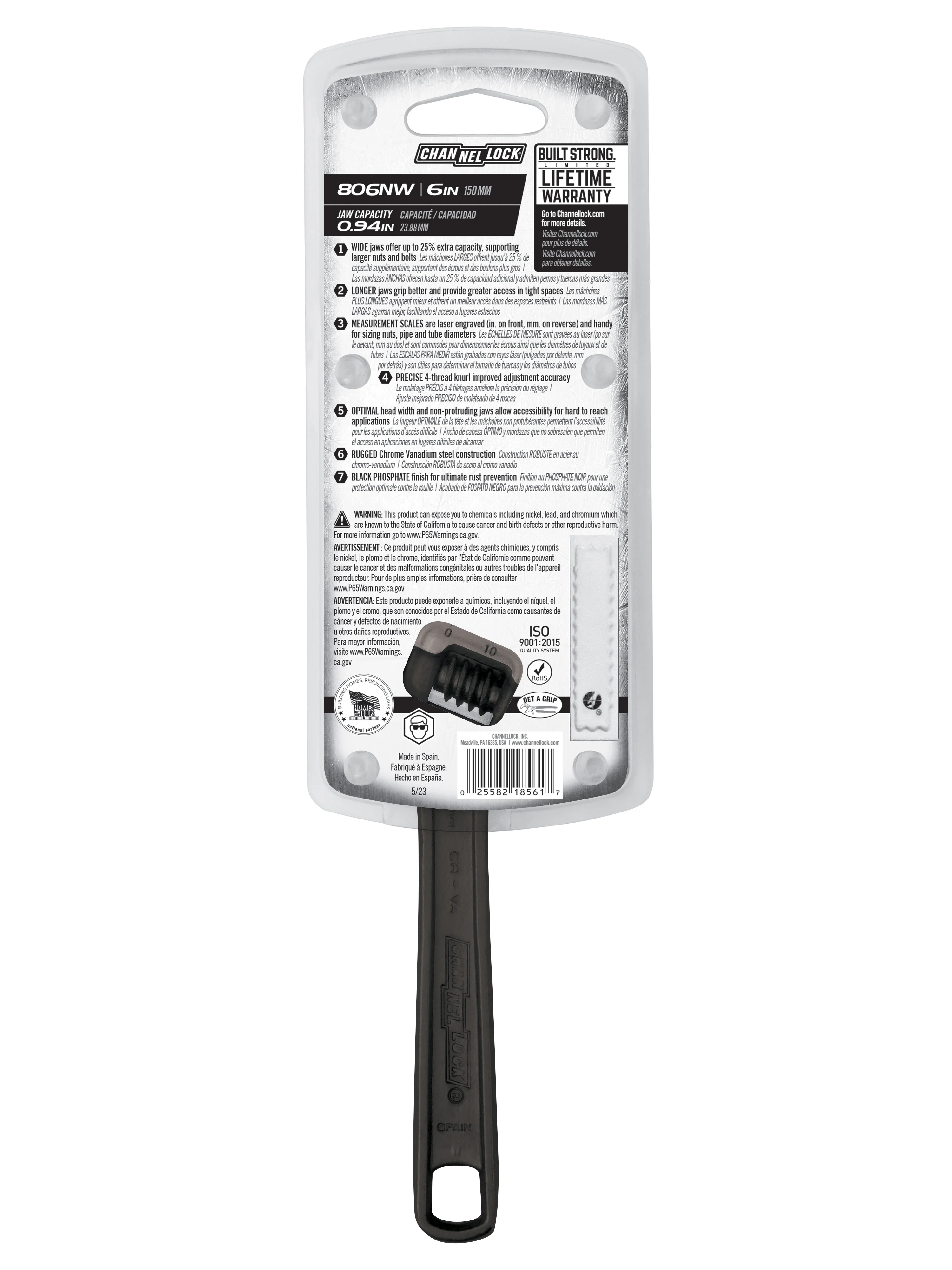 6-inch Adjustable Wrench (806NW) - Image 5