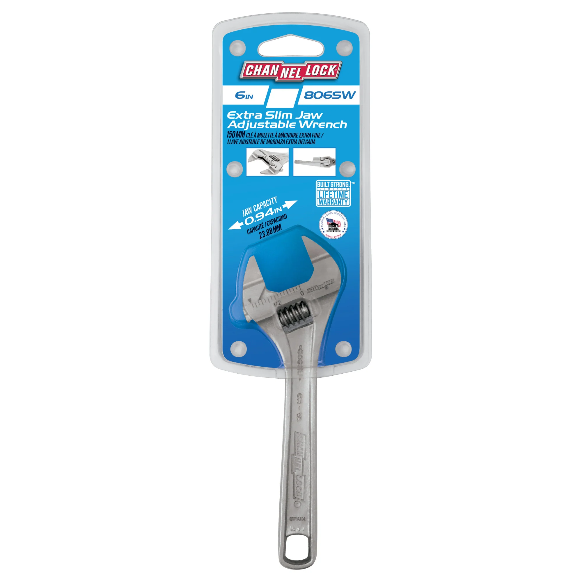 6-inch Extra Slim Jaw Adjustable Wrench  (806SW) - Image 5