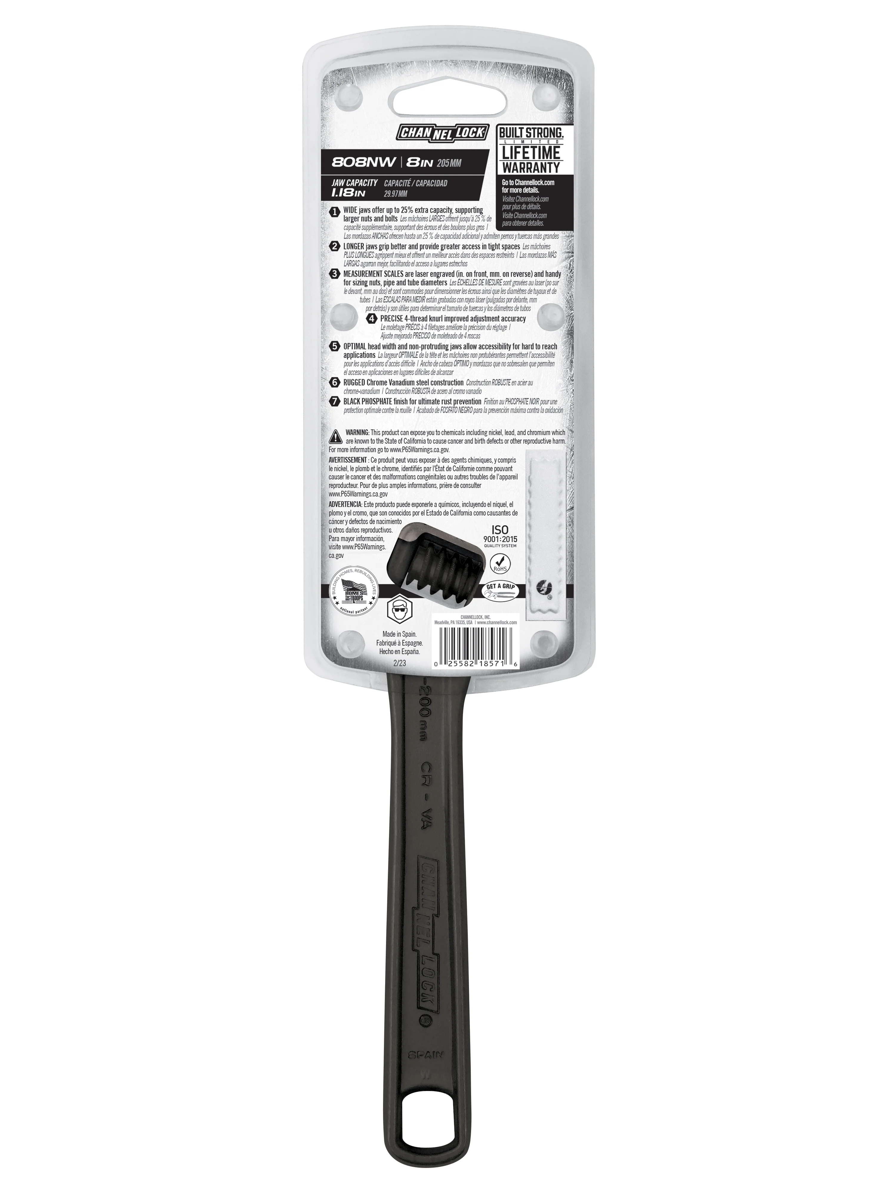 8-inch Adjustable Wrench (808NW) - Image 5