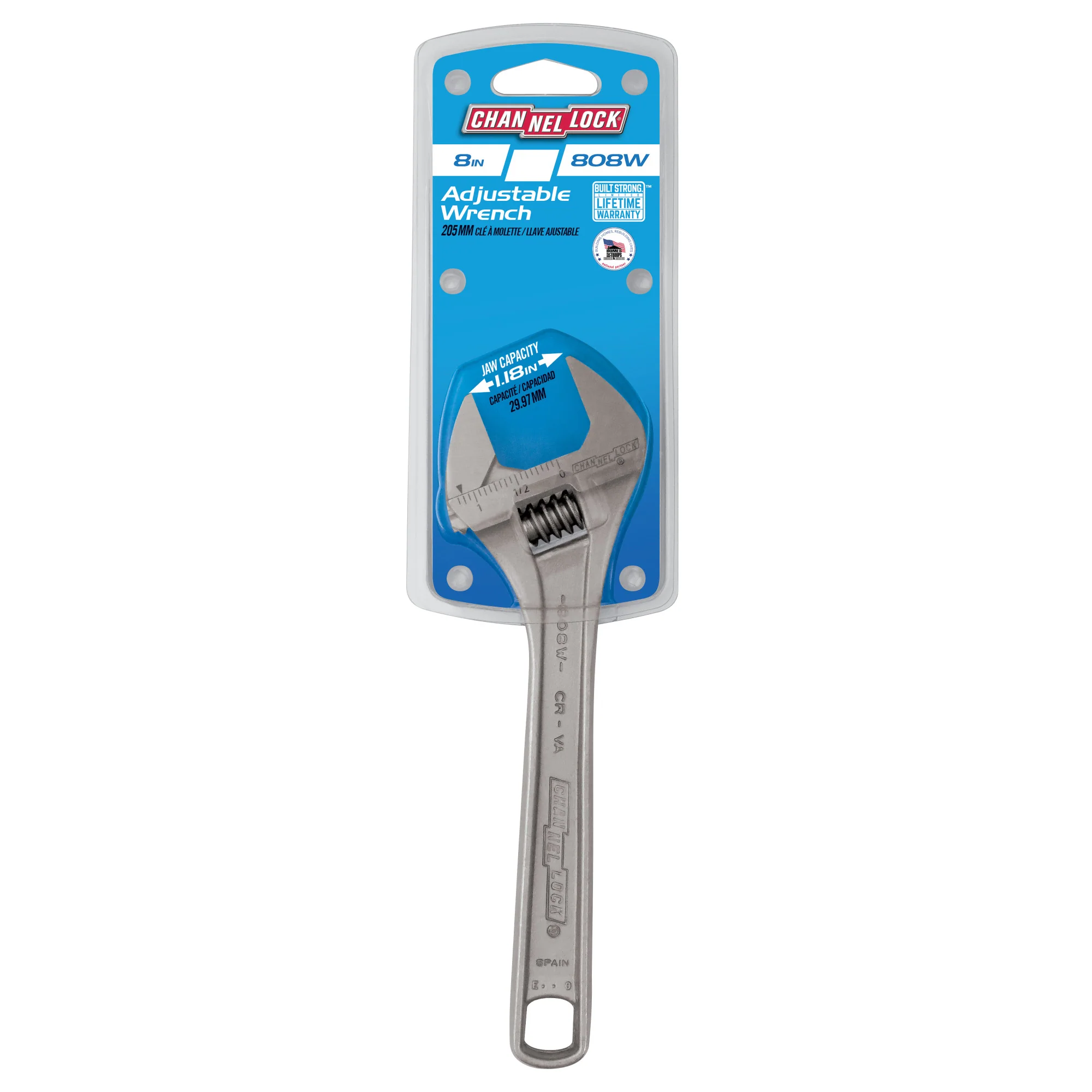 8-inch Adjustable Wrench (808W) - Image 3