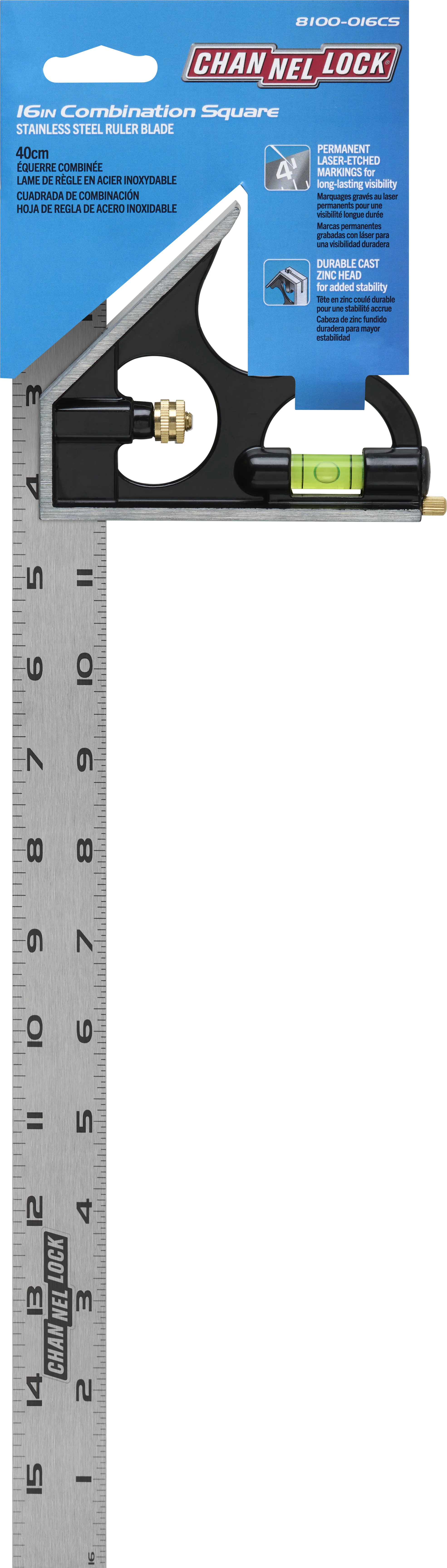 16-inch High-Visibility Stainless Steel Combination Square (8100-016CS) - Image 7