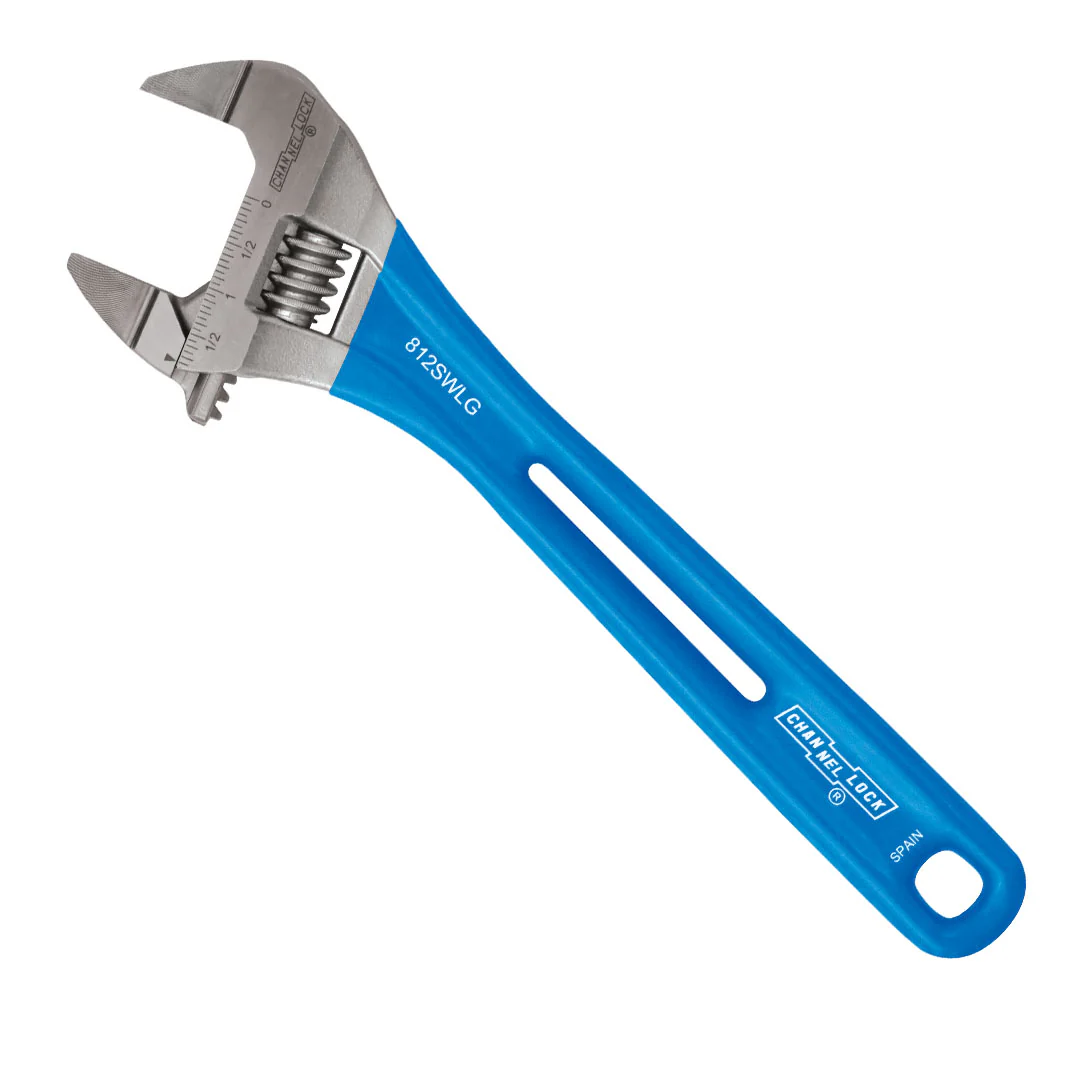 12-inch Lightweight Extra Slim Jaw WideAzz® Adjustable Wrench (812SWLG)