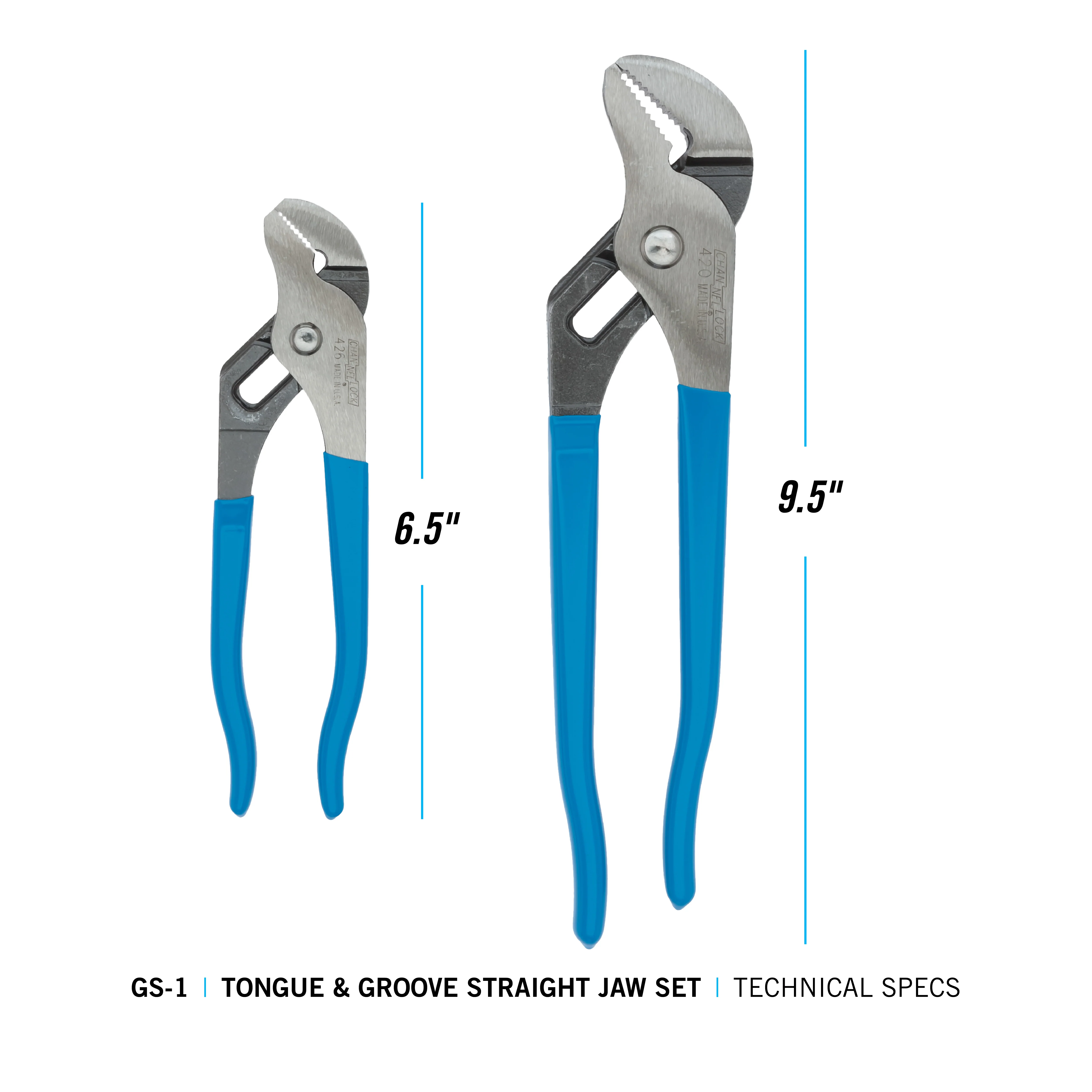 2pc Tongue & Groove Pliers Set (GS-1) - Image 2