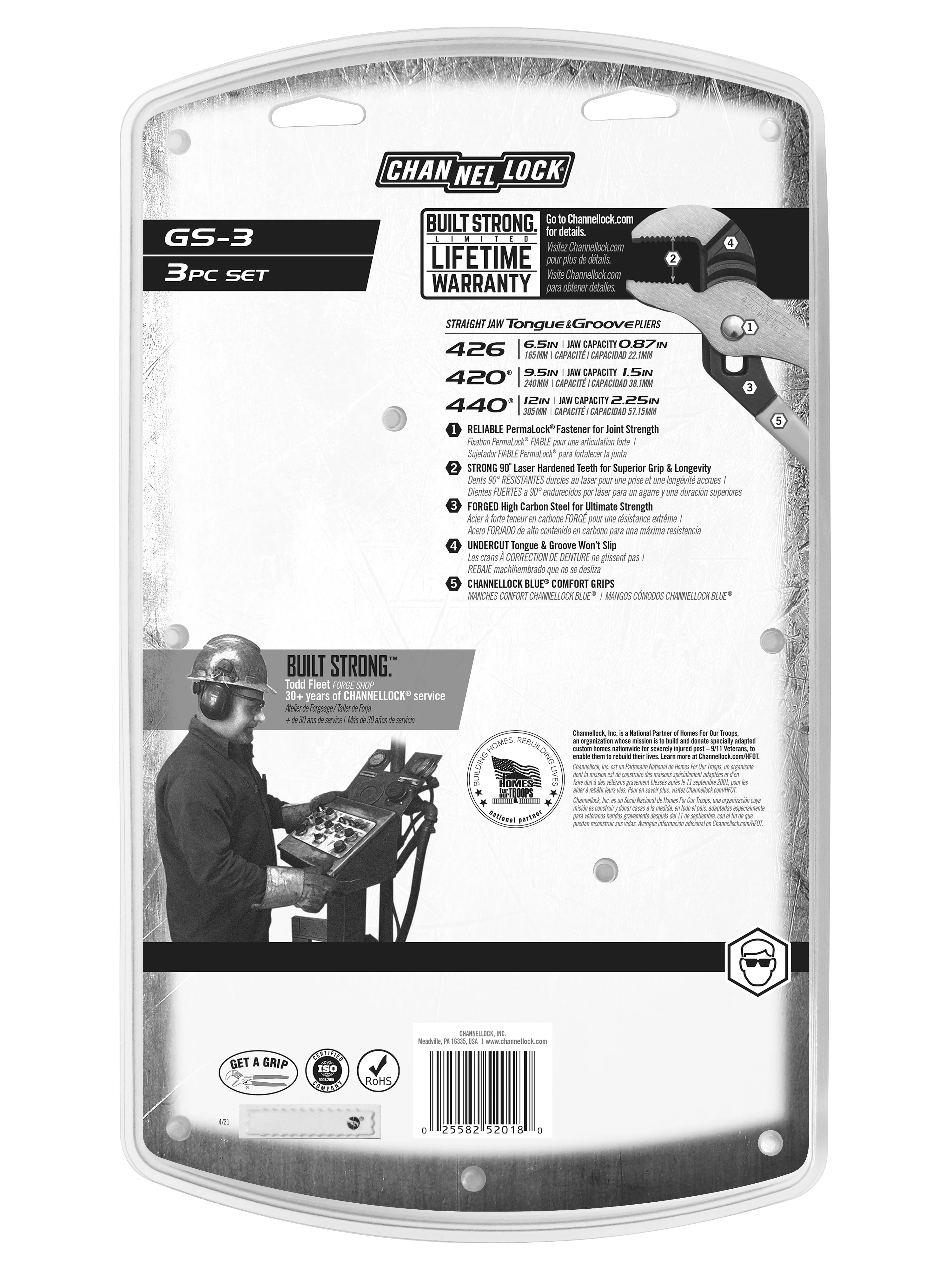 3pc Tongue & Groove Pliers Set (GS-3) - Image 10