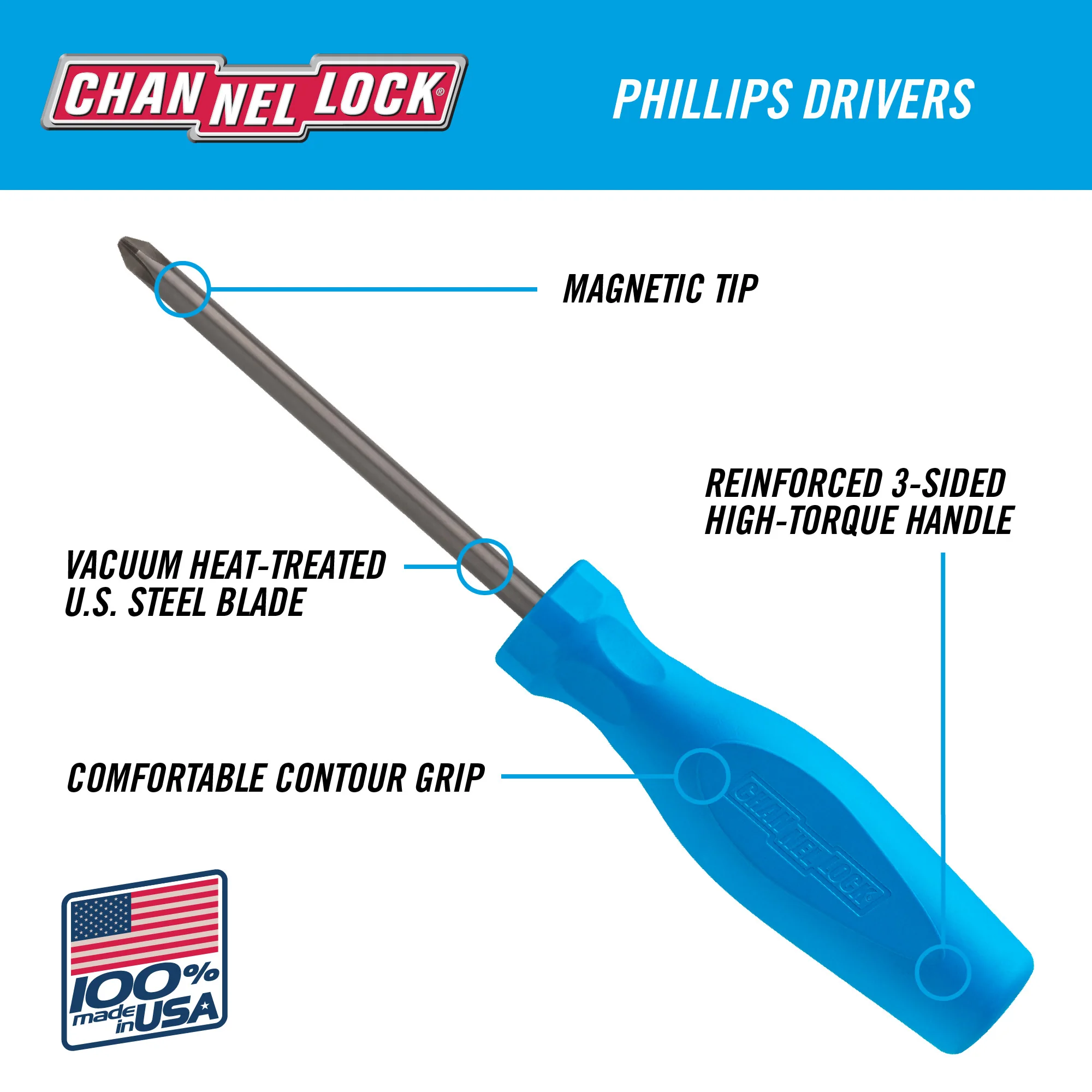 PHILLIPS #2 x 1.5" Stubby Professional Screwdriver (P201H) - Image 3