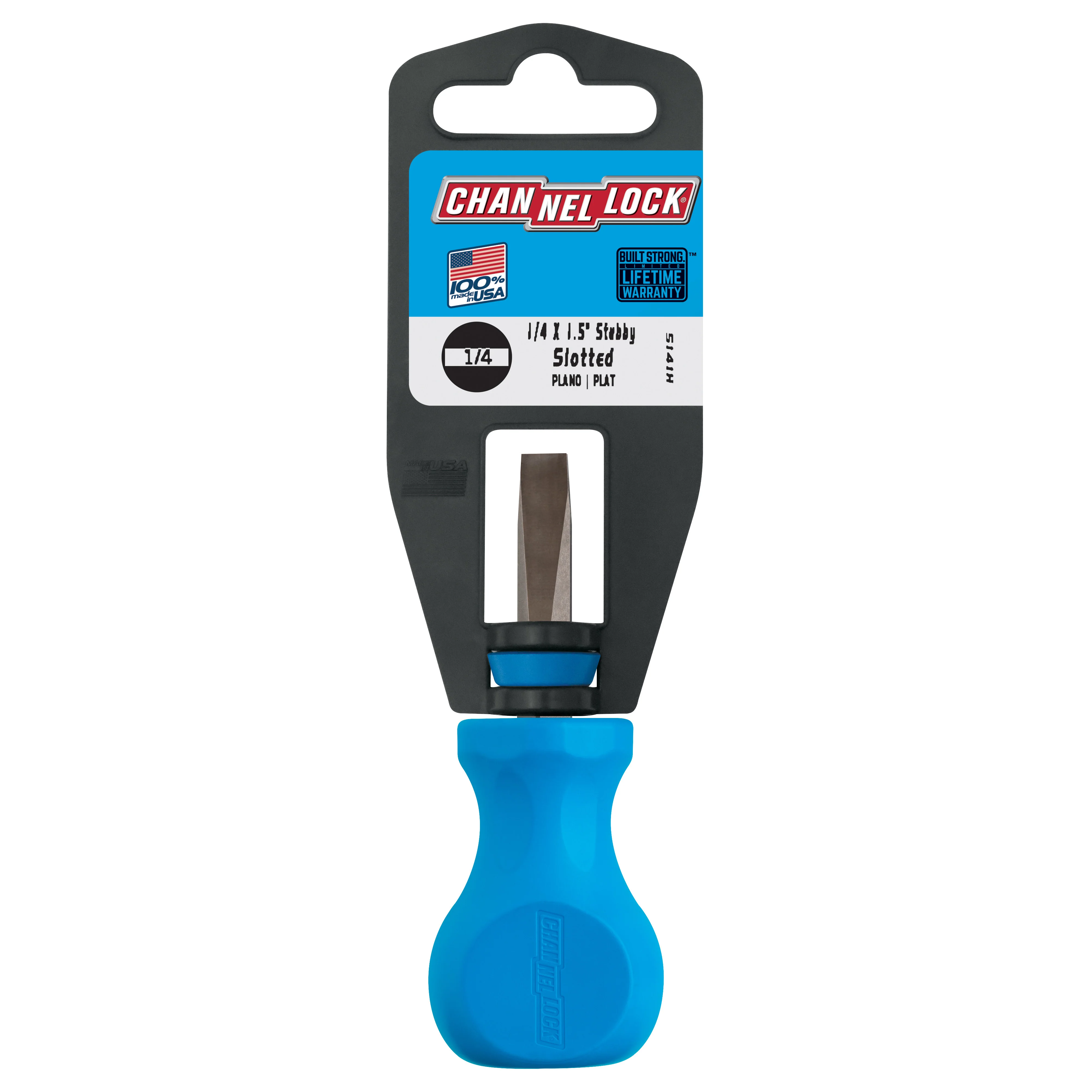 Slotted 1/4 x 1.5" Stubby Professional Screwdriver (S141H) - Image 7