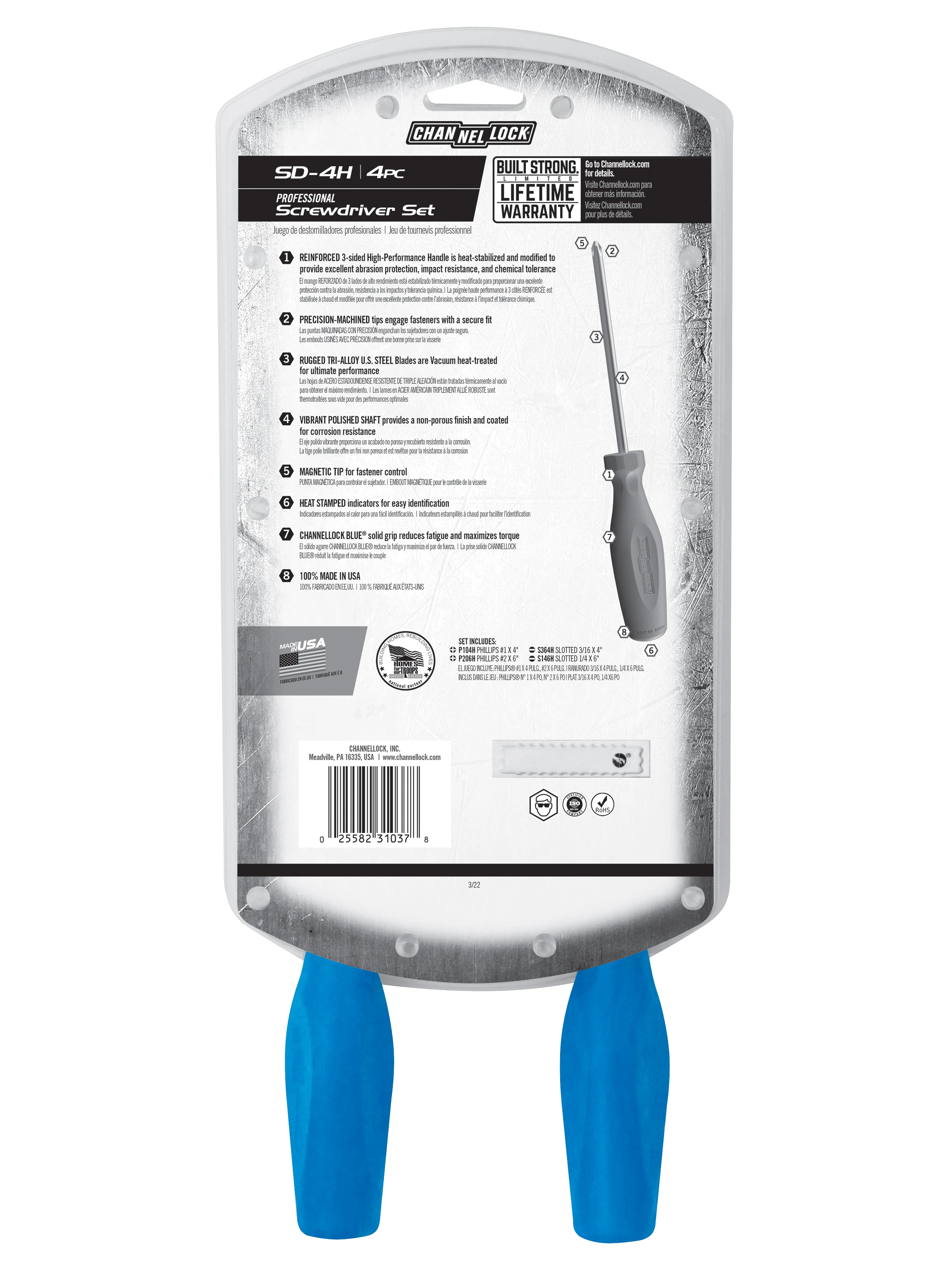 4pc Standard Screwdriver Set (SD-4H) - Image 4