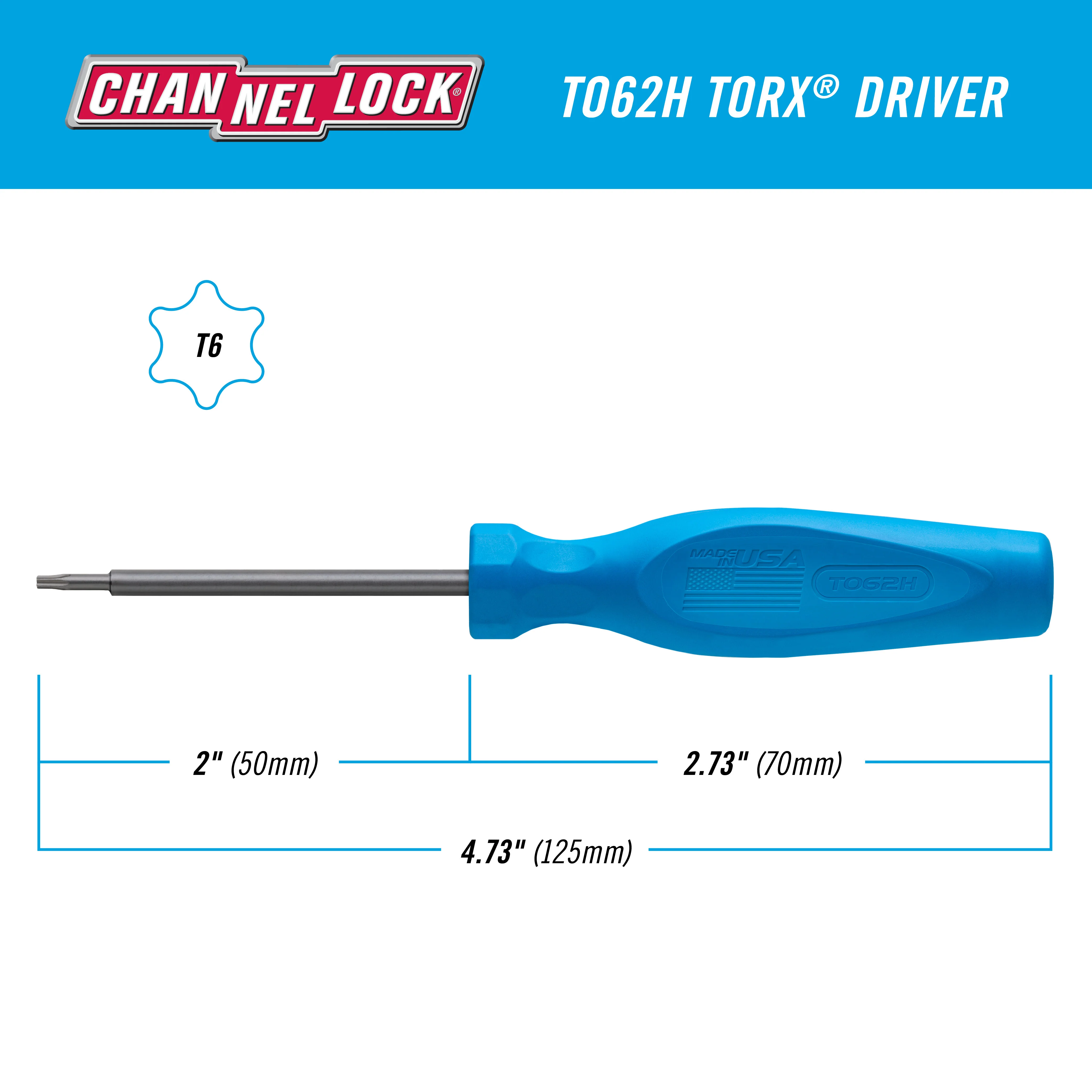 TORX® T6 X 2" Professional Screwdriver (T062H) - Image 2