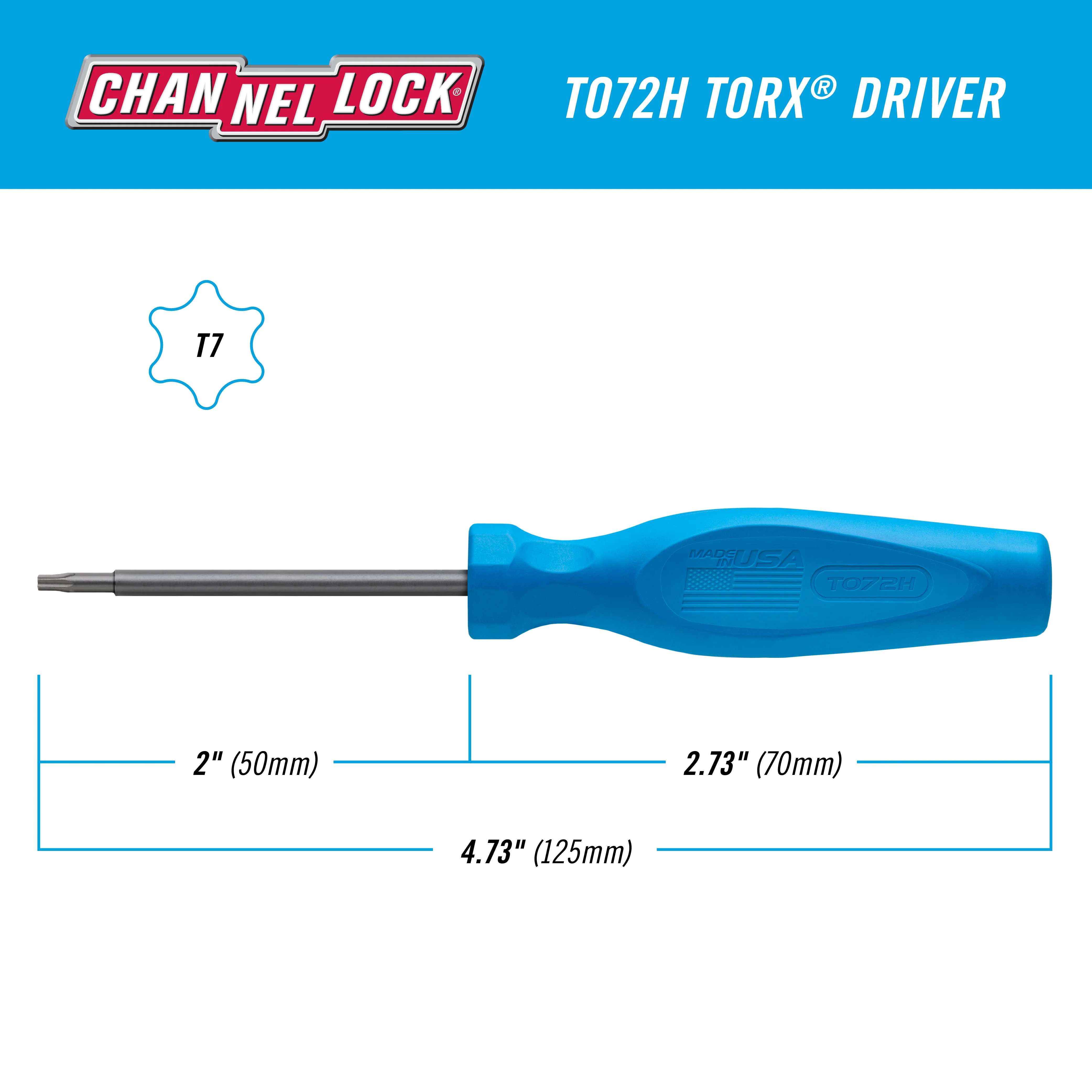 TORX T7 X 2-inch Professional Screwdriver (T072H) - Image 2