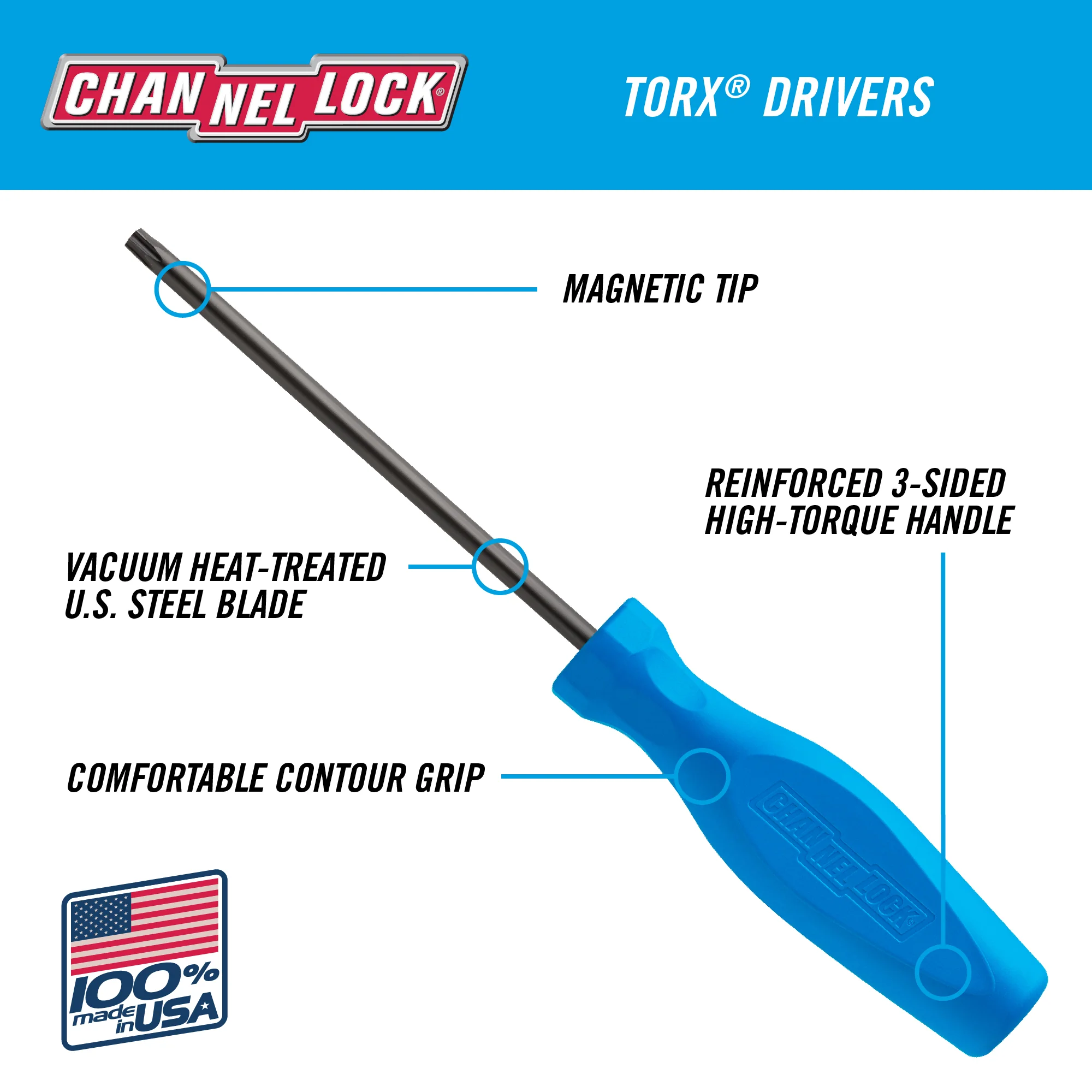 TORX T40 x 5-inch Professional Screwdriver (T405H) - Image 3