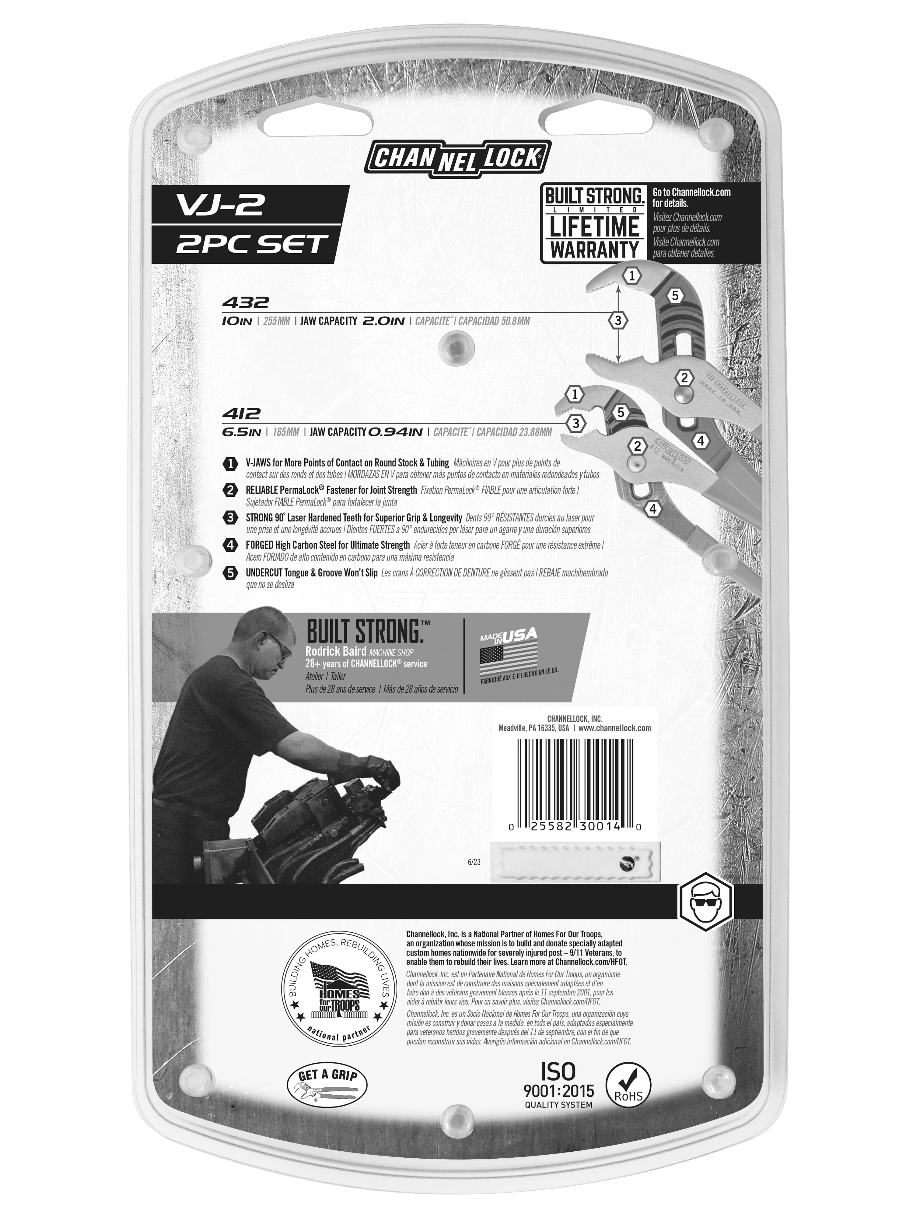 2pc V-Jaw Tongue & Groove Pliers Set (VJ-2) - Image 3